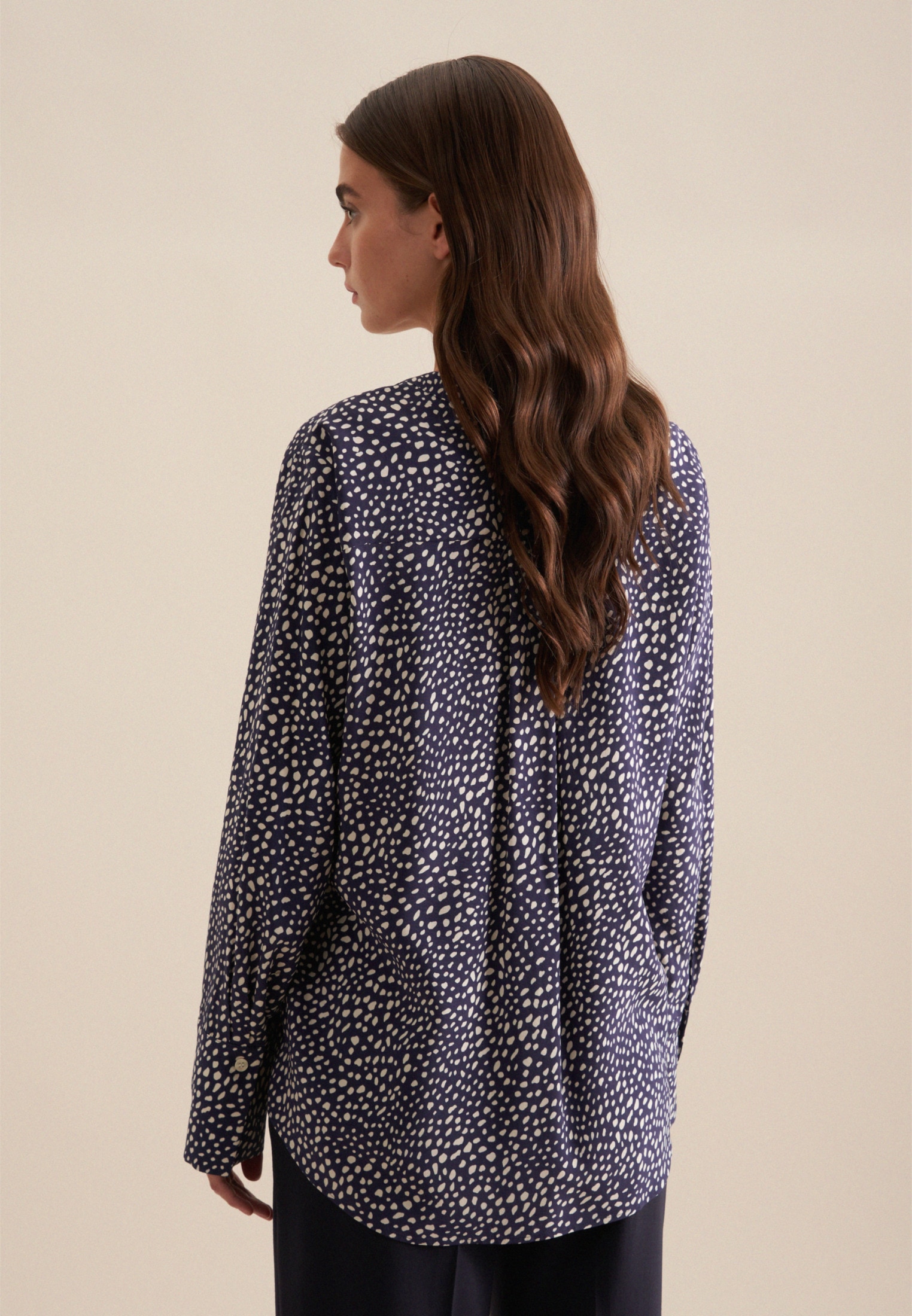 seidensticker Blouse classique »Schwarze Rose« Tunika Druck