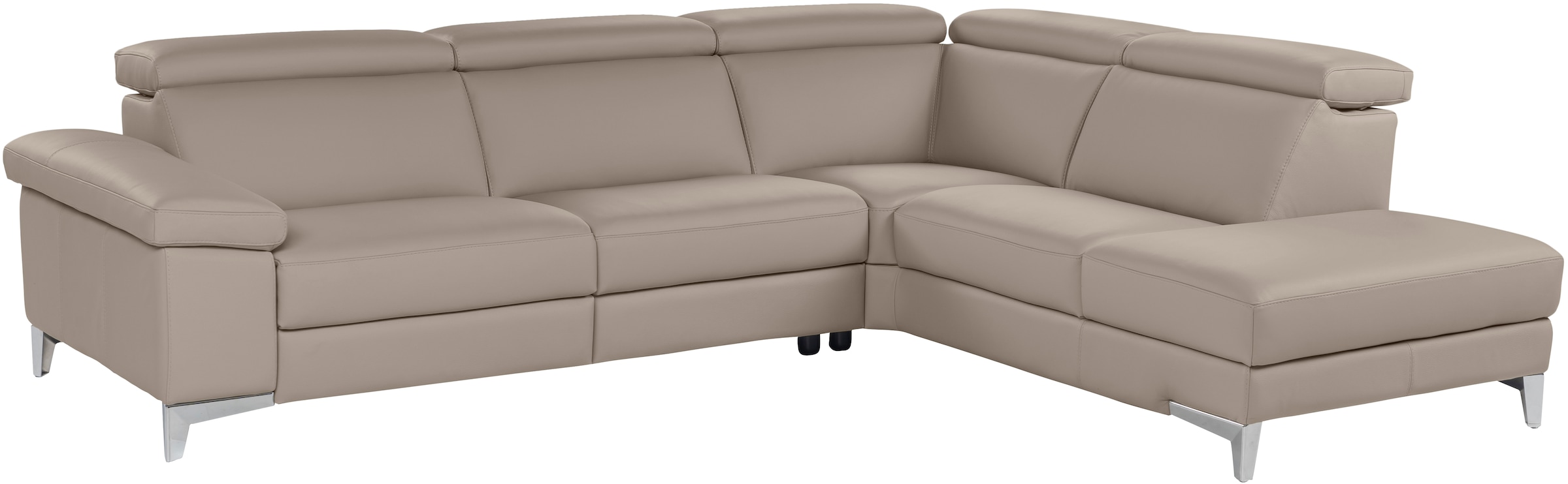 CALIA ITALIA Ecksofa »Nove, mit erstklassigen Sitzkomfort und Komfortfunktion« L-Form, mit hochwertigem Lederbezug