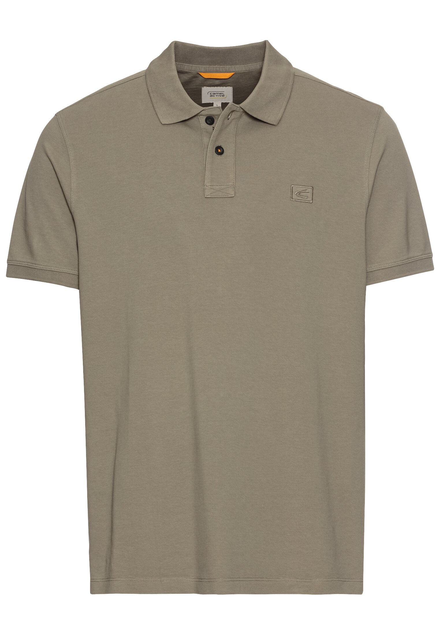 camel active Poloshirt normale Passform, Polokragen, 2-Knopf-Form, mit Logo-Stickerei