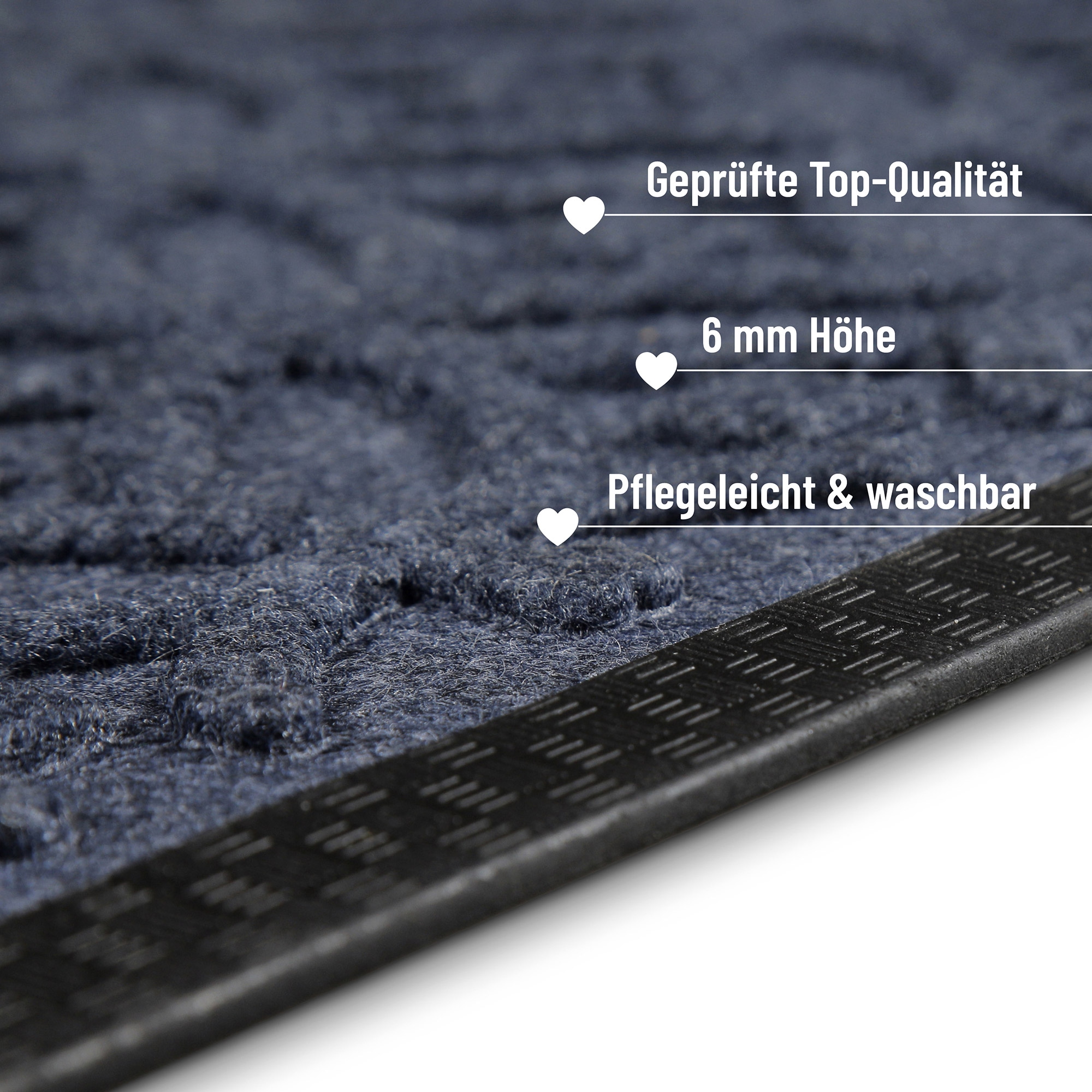 Wecon home Tapis de sol »Midnight Mosaic« Rectangulaire 4 mm Höhe pflegeleicht, rutschfest, Ornamente, Innen & Aussen, Schmutzfangmatte