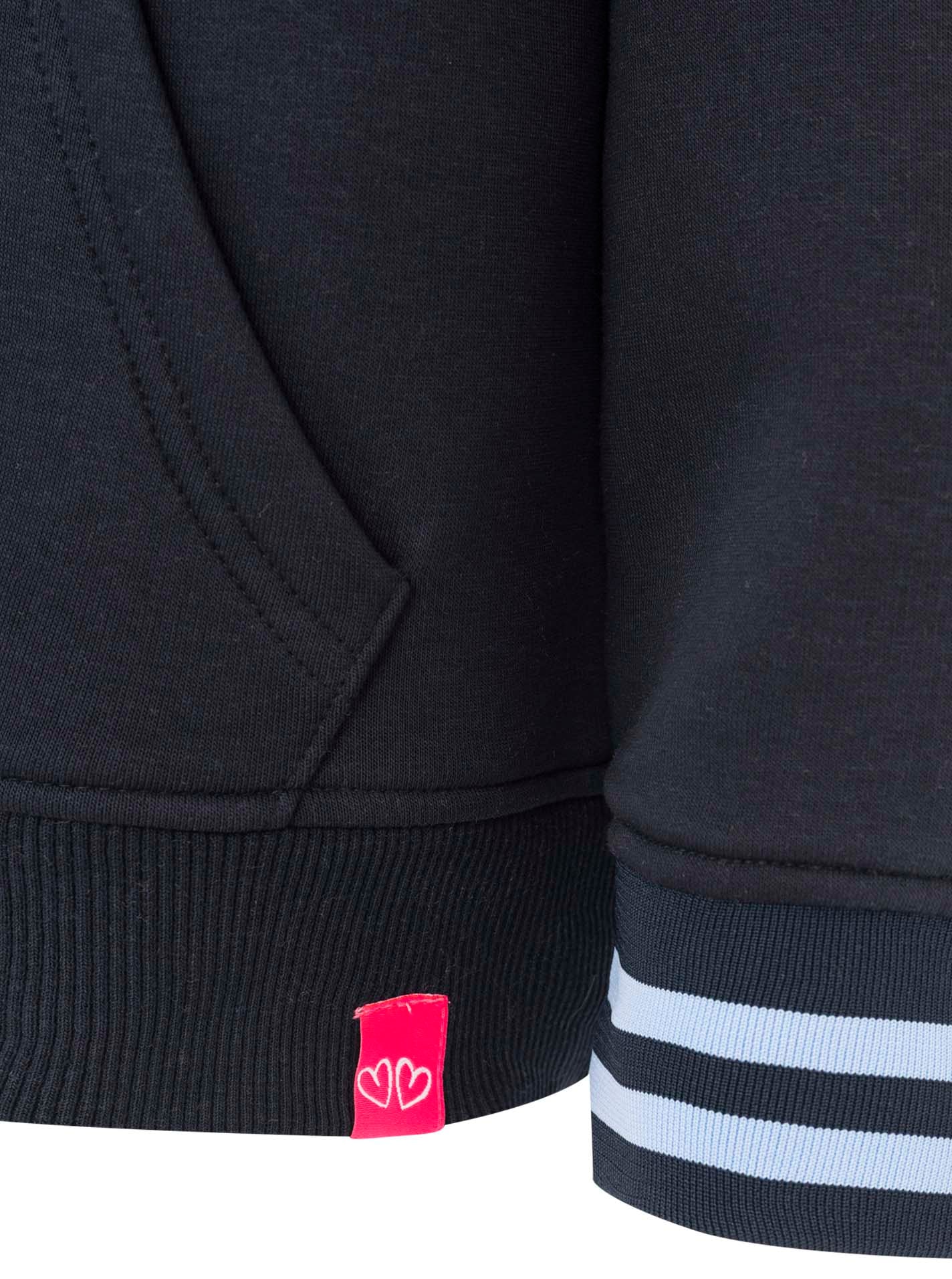 Zwillingsherz Hoodie »"MOIN"«, Motiv mit Anker, gestreifte Ärmelbündchen, Kapuze, Kängurutasche
