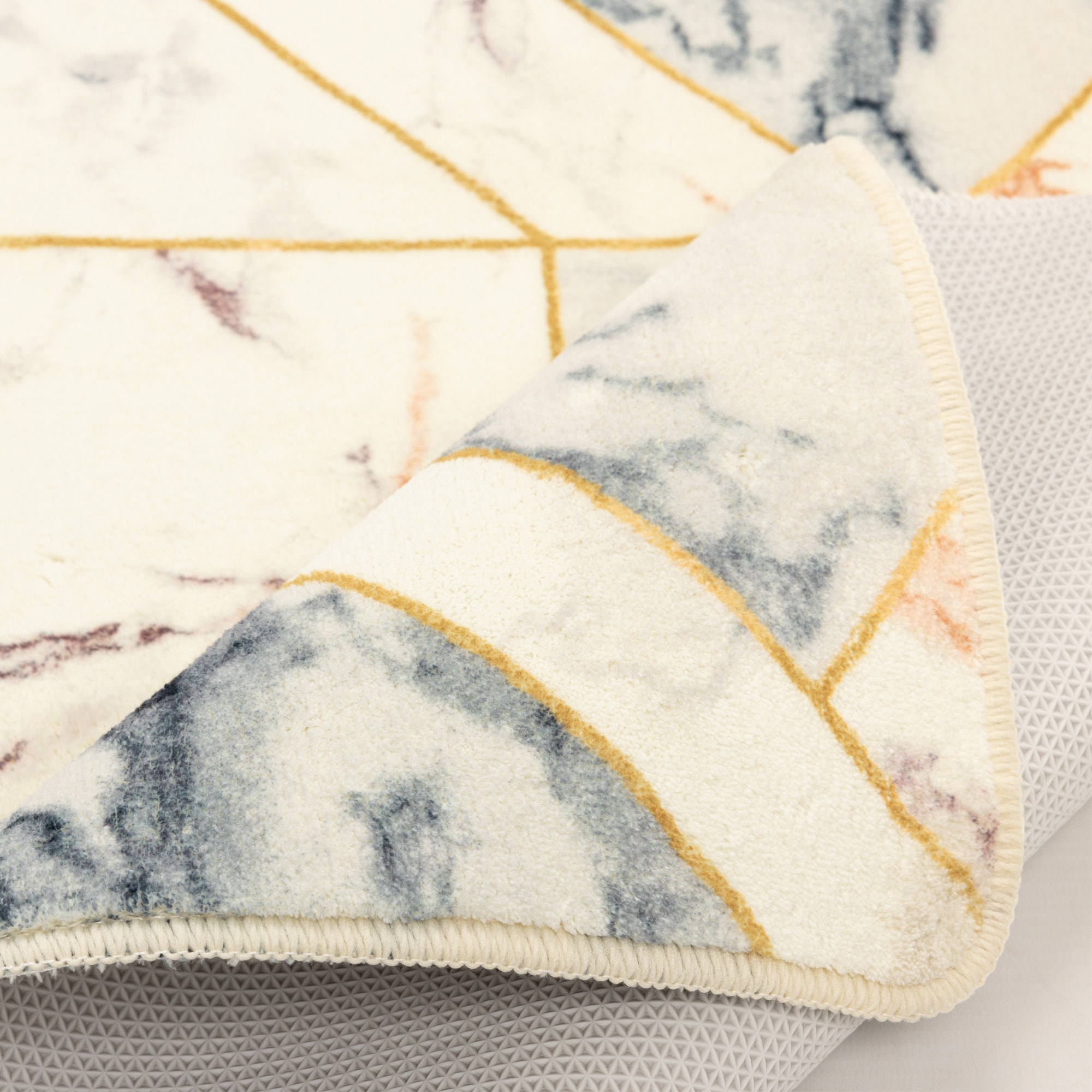 Gino Falcone Tapis de bain »Aquata GF-155, Badvorleger, Badezimmer Teppich« Höhe 5 mm Badteppich, bedruckt, Marmor Design, rechteckig