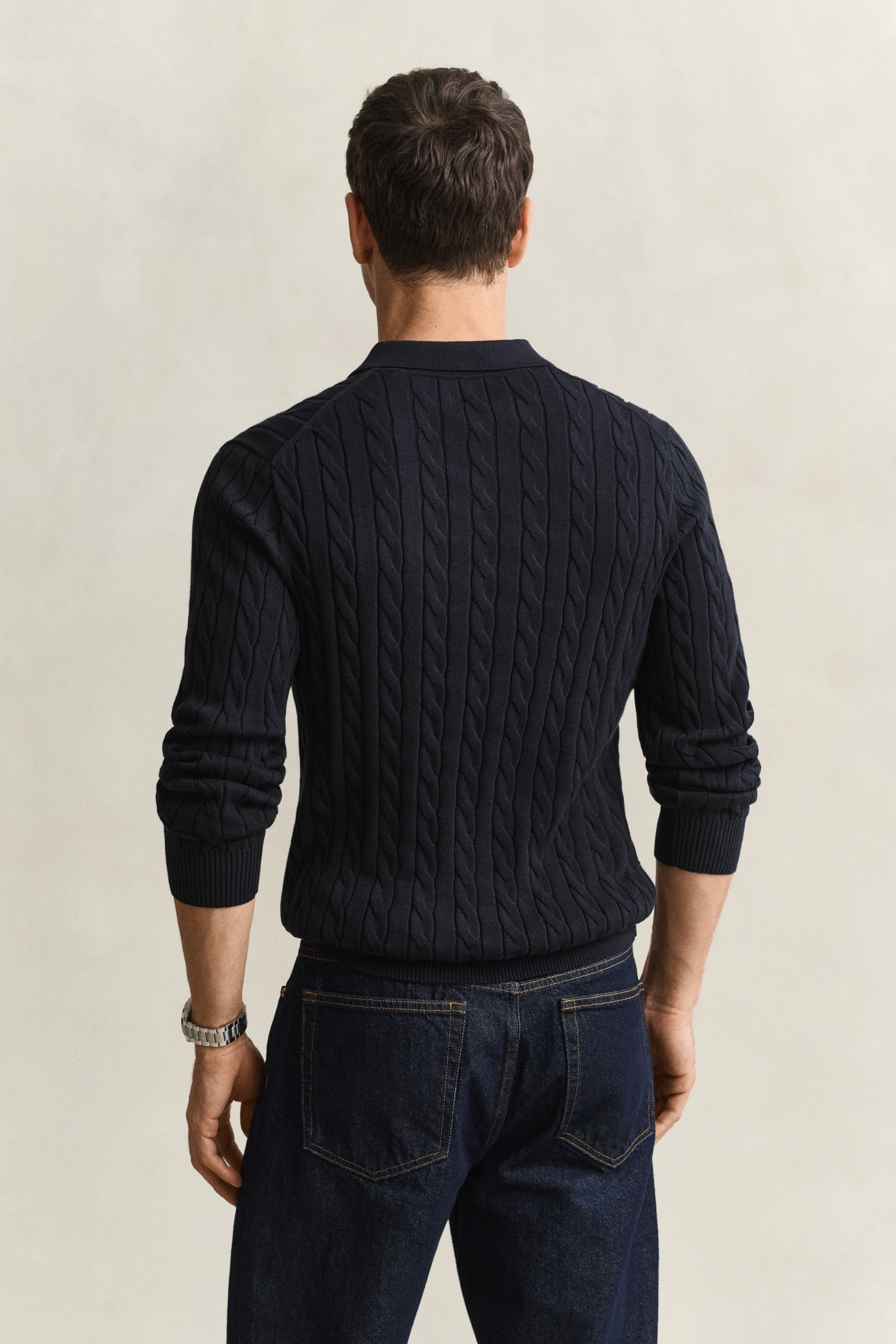 Gant Pull à col polo »COTTON CABLE POLO« regular fit avec col polo