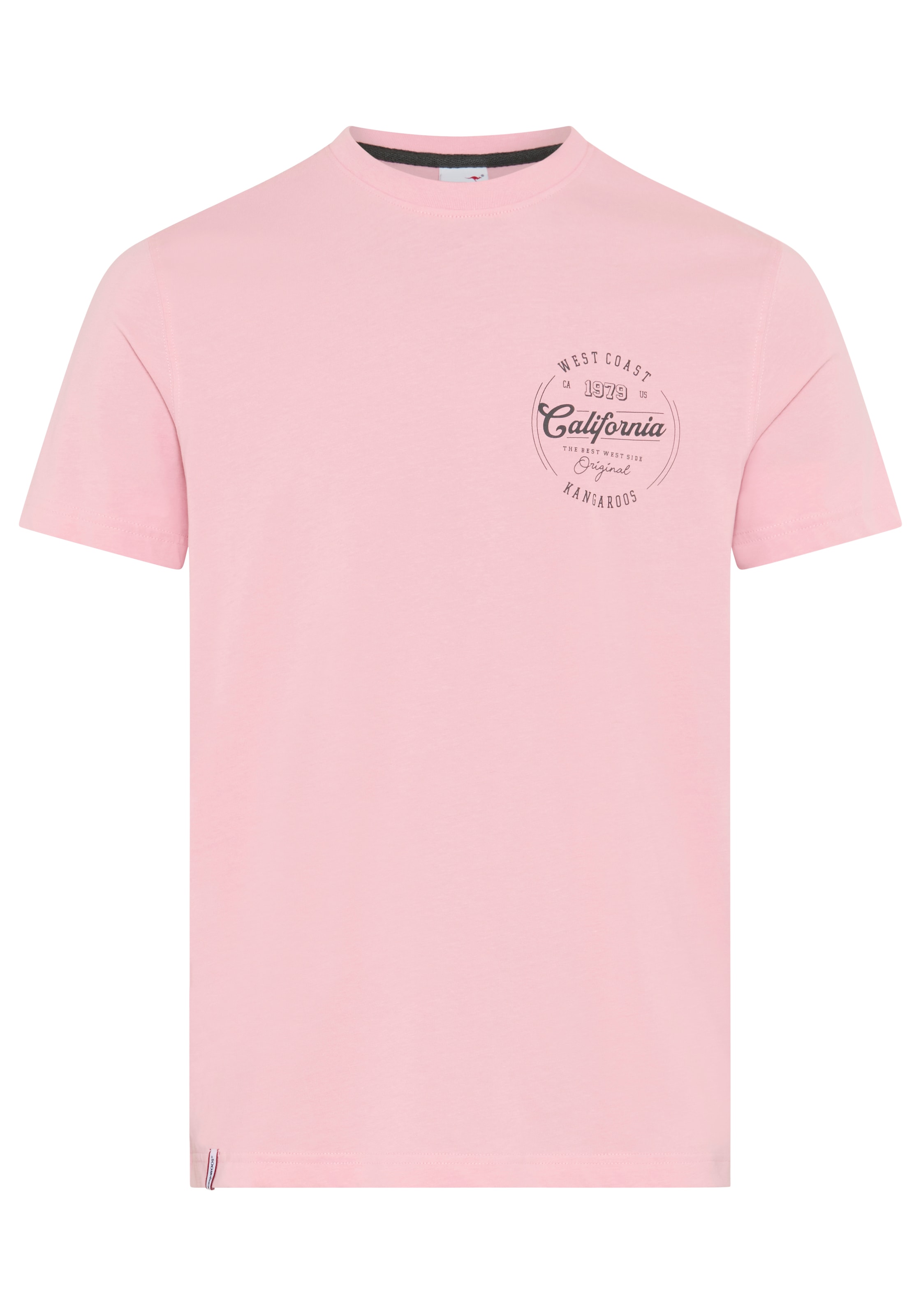 KangaROOS T-shirt schmale Passform, Halbarmshirt, mit Rundhalsausschnitt mit Bündchen