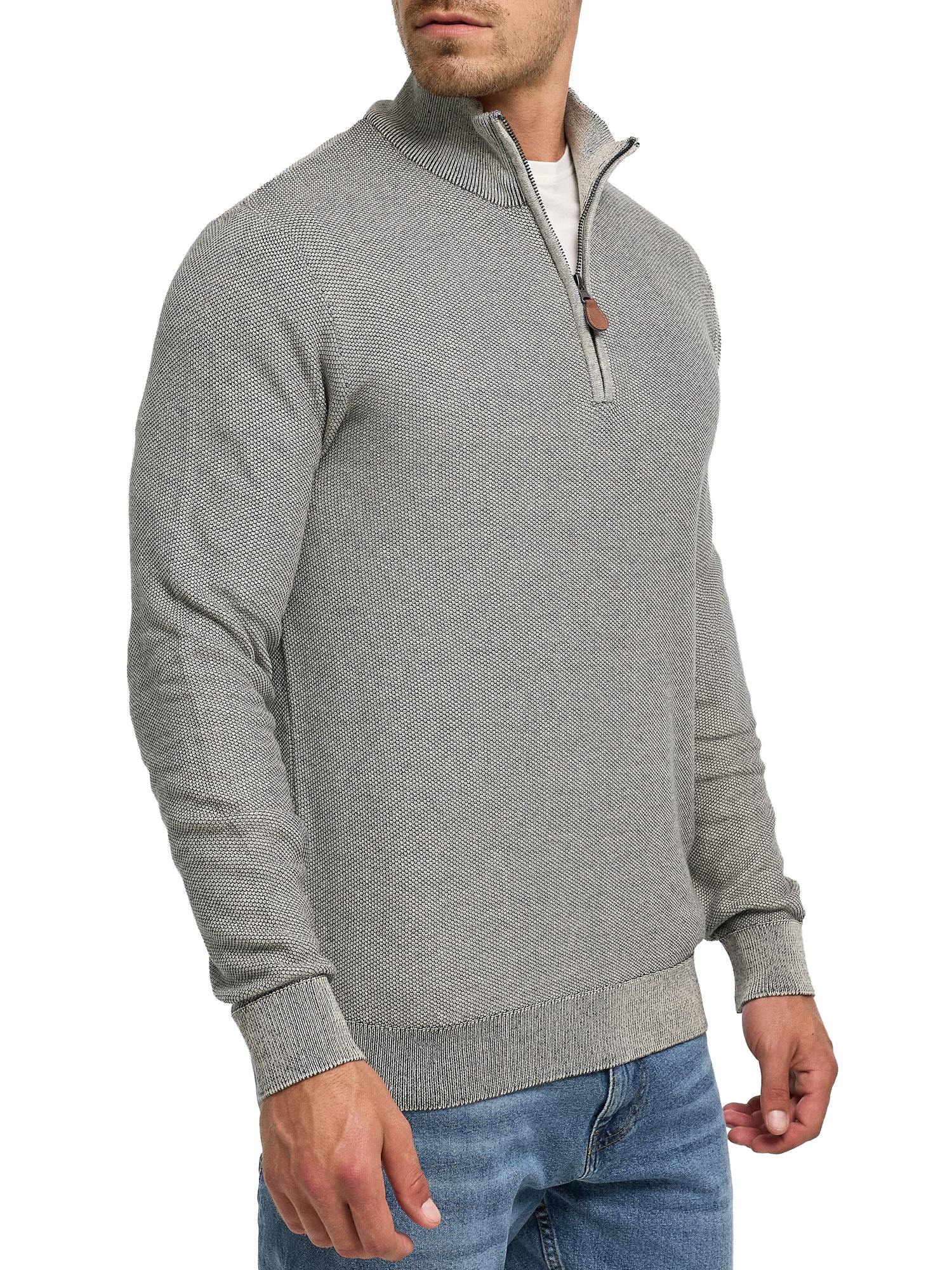 Indicode Troyer »INJexmon ½ Zip« coton, coupe régulière