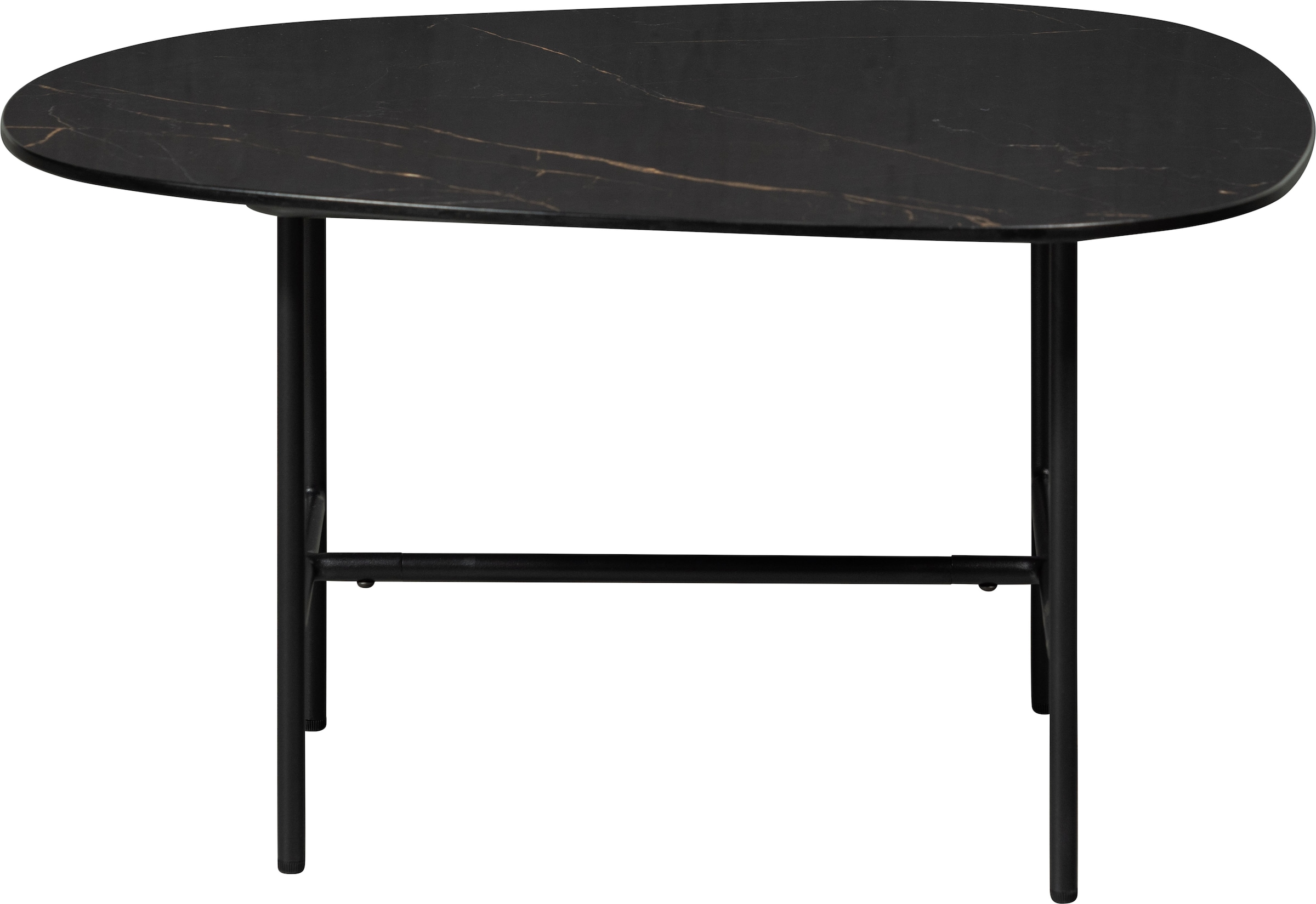 WOOOD Table basse »Vajen Porzellan-Marmorlook mit Metallgestell« H 38 x L 70 x P 70 cm, capacité 15 kg, facile d'entretien