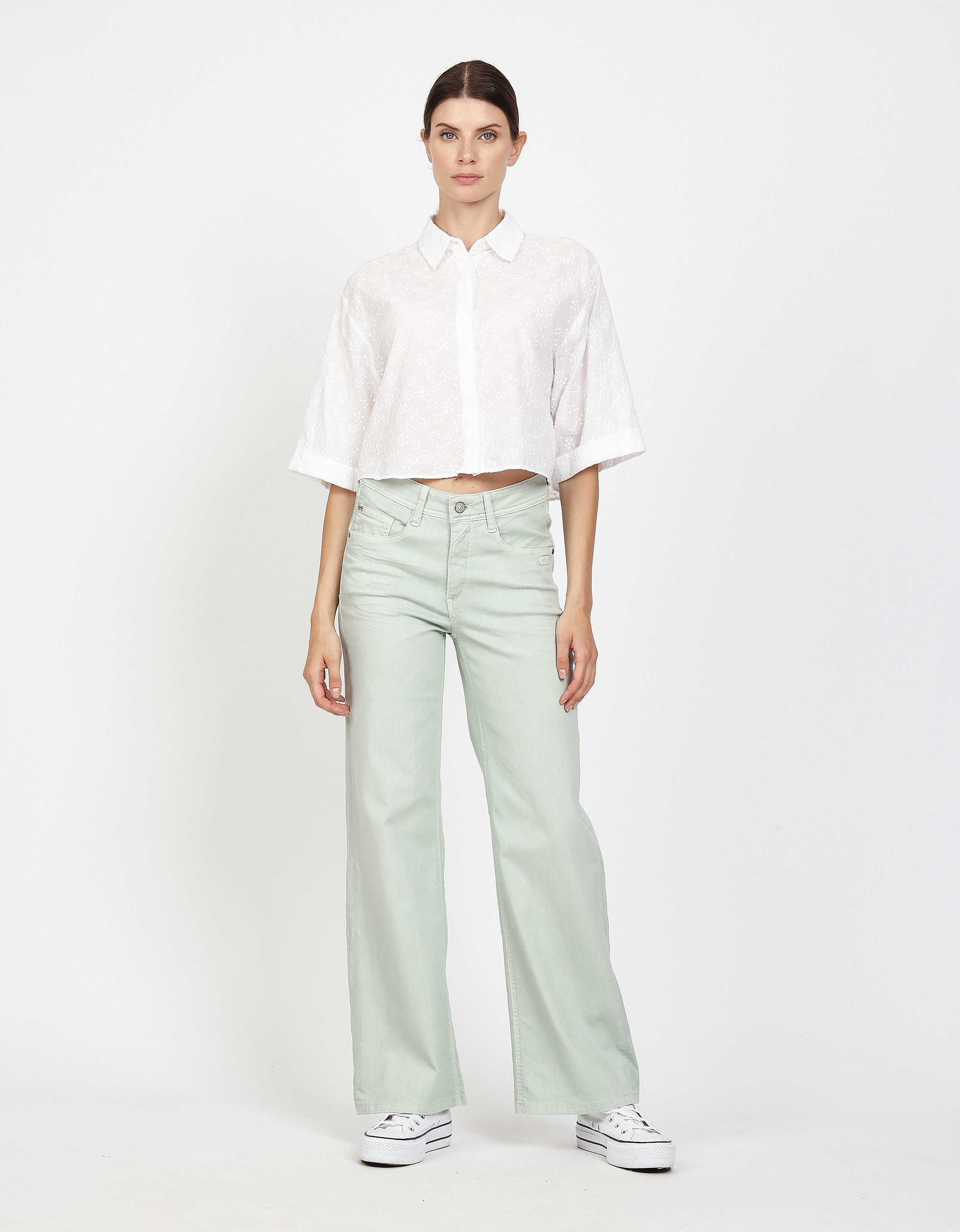 GANG Jeans large »94AMELIE WIDE« mit geradem Beinverlauf, weicher Denim