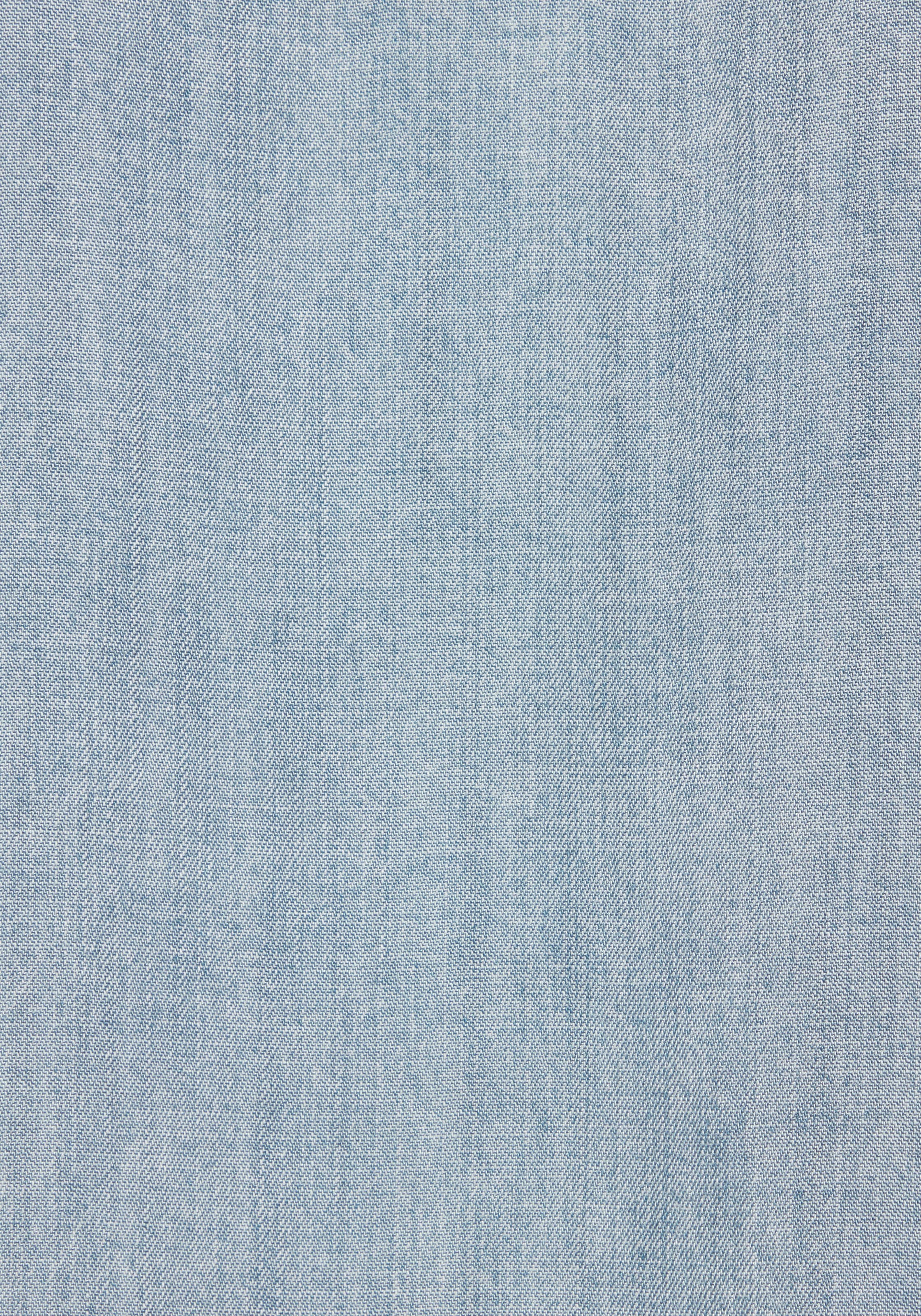 Vivance Kurzarmbluse »aus leichter Lyocellware mit kurzer Knopfleiste und Ärmelaufschlag« Bluse aus Jeansware, kurzärmlige Sommerbluse, leichte Jeansbluse