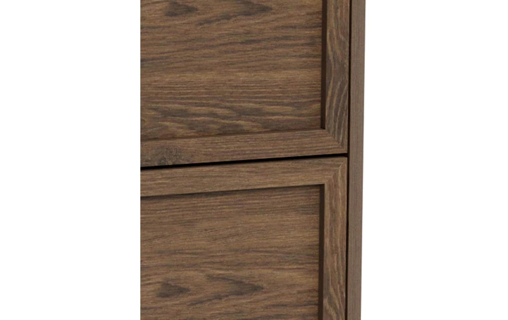 AC Design Kommode »Palmdale 80 x 40 x 110 cm« Elegante Kommode mit 3 Schubladen in rauchiger Eiche-Optik