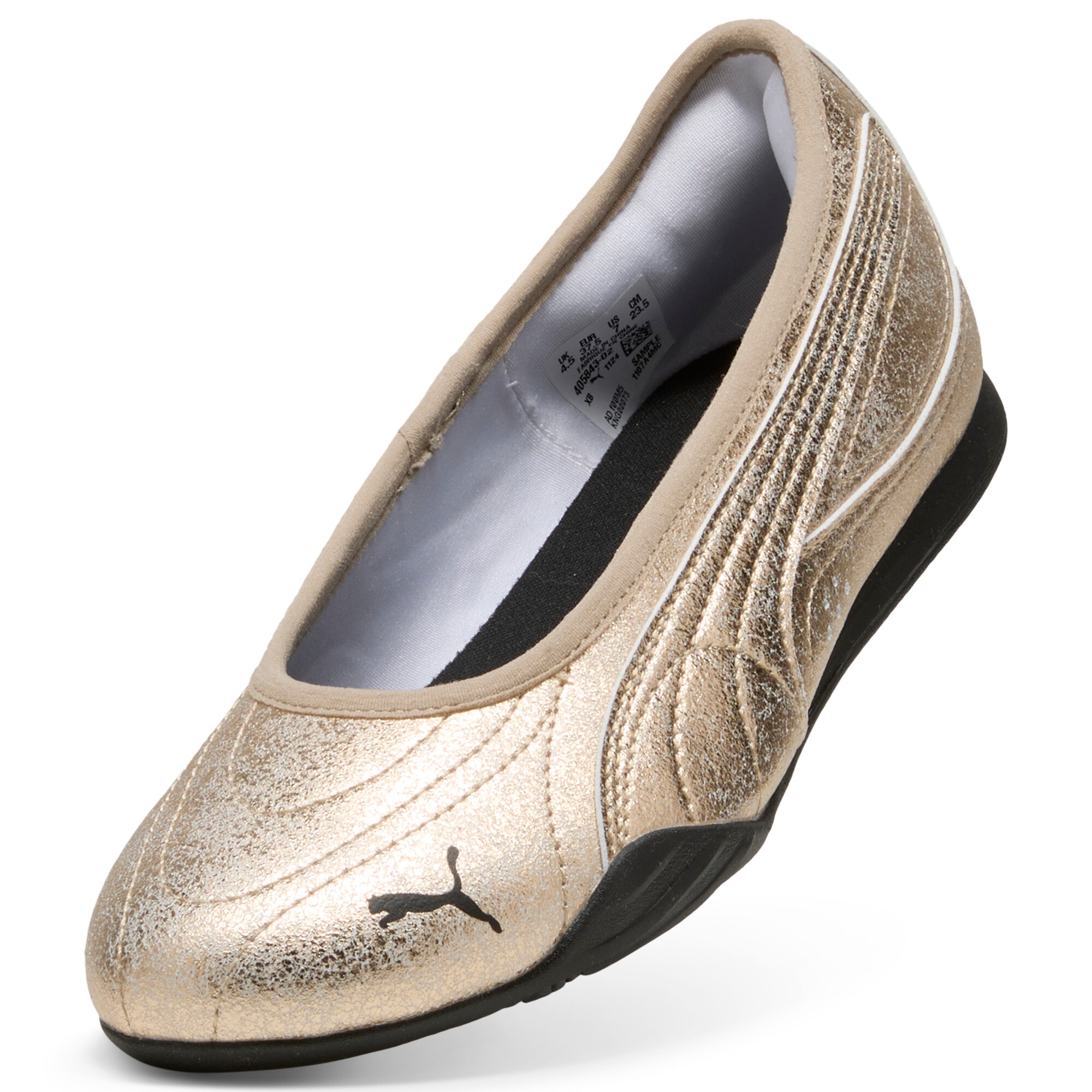 PUMA Sneakers »CATCH SOLEIL BALLERINA METALLIC WHISPER«  mit profillaufsohle aus Gummi, mit Textilmix und Textilfutter