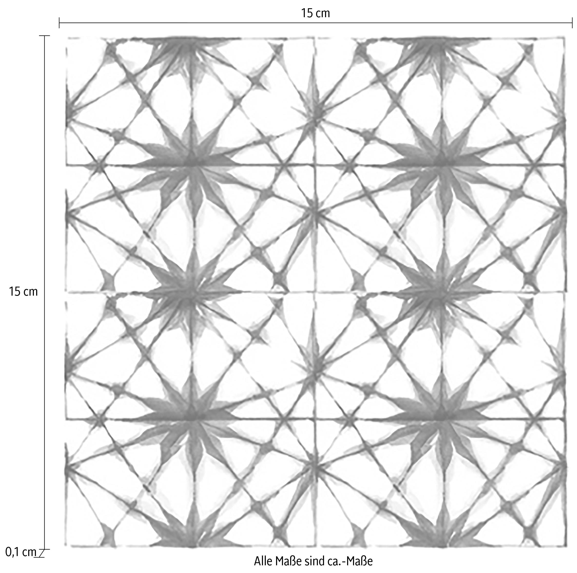 queence Autocollants pour carrelage »Würfel« Stickerfliesen, selbstklebend, Sticker, 12er Set