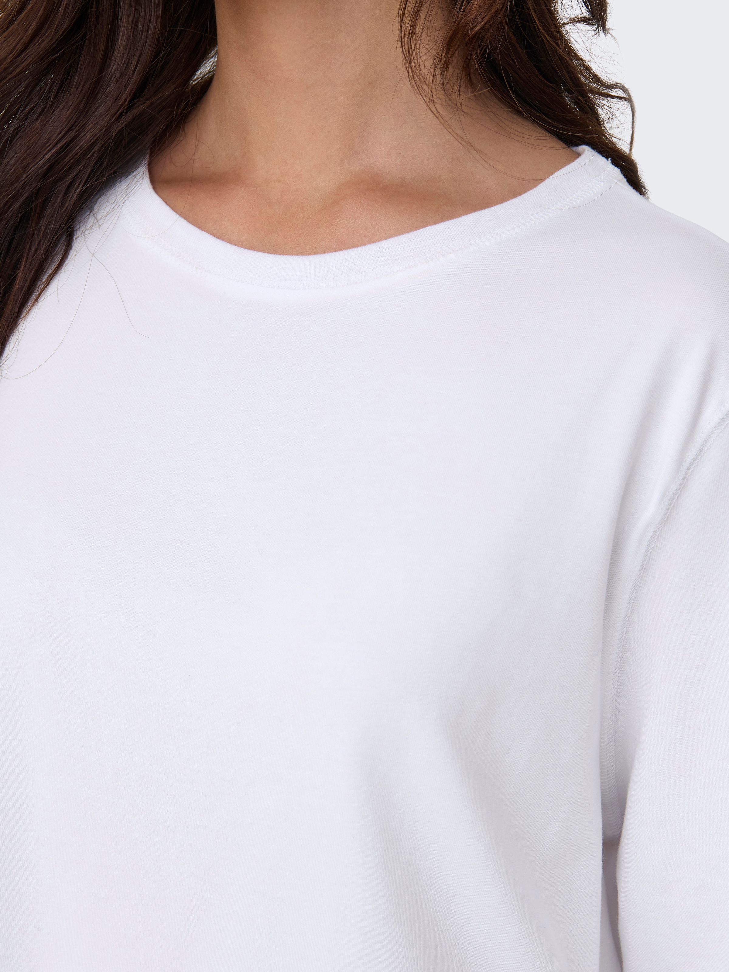 ONLY T-shirt à manches courtes »ONLLINA S/S BOXY TEE JRS« mélange de coton, coupe ample