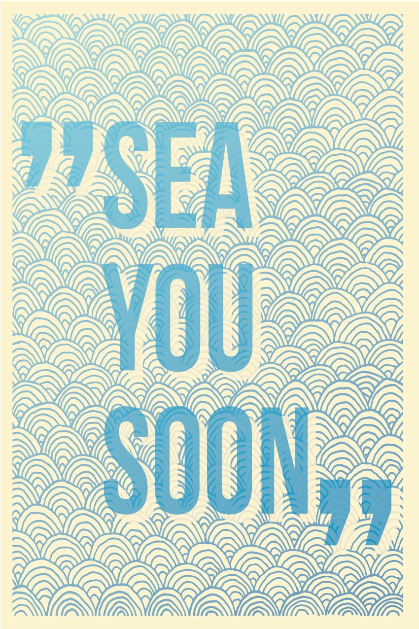queence Metallbild »SEA II« Meer | Schriftzug | Schriftzüge 1 Stk. tlg. Stahlschilder