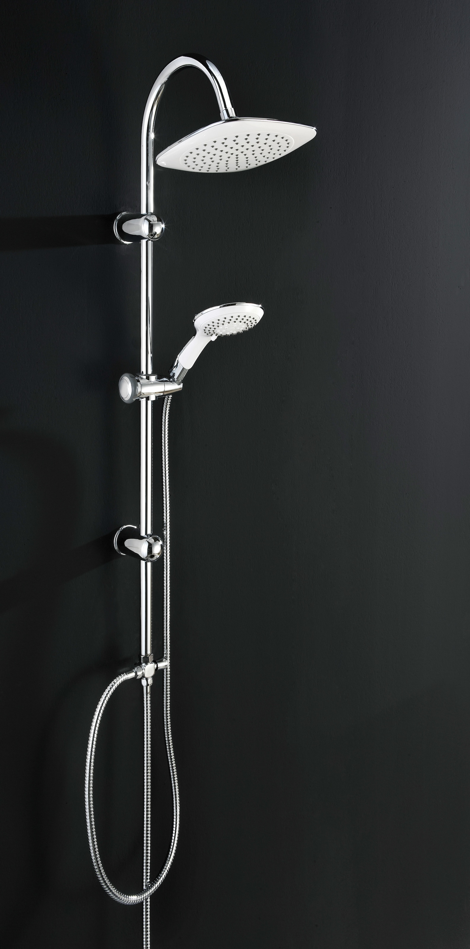 Schütte Brausegarnitur »Teneriffa« Set,  Überkopfbrausset Duschsystem Duschsäule Brauseset Regendusche, Chrom
