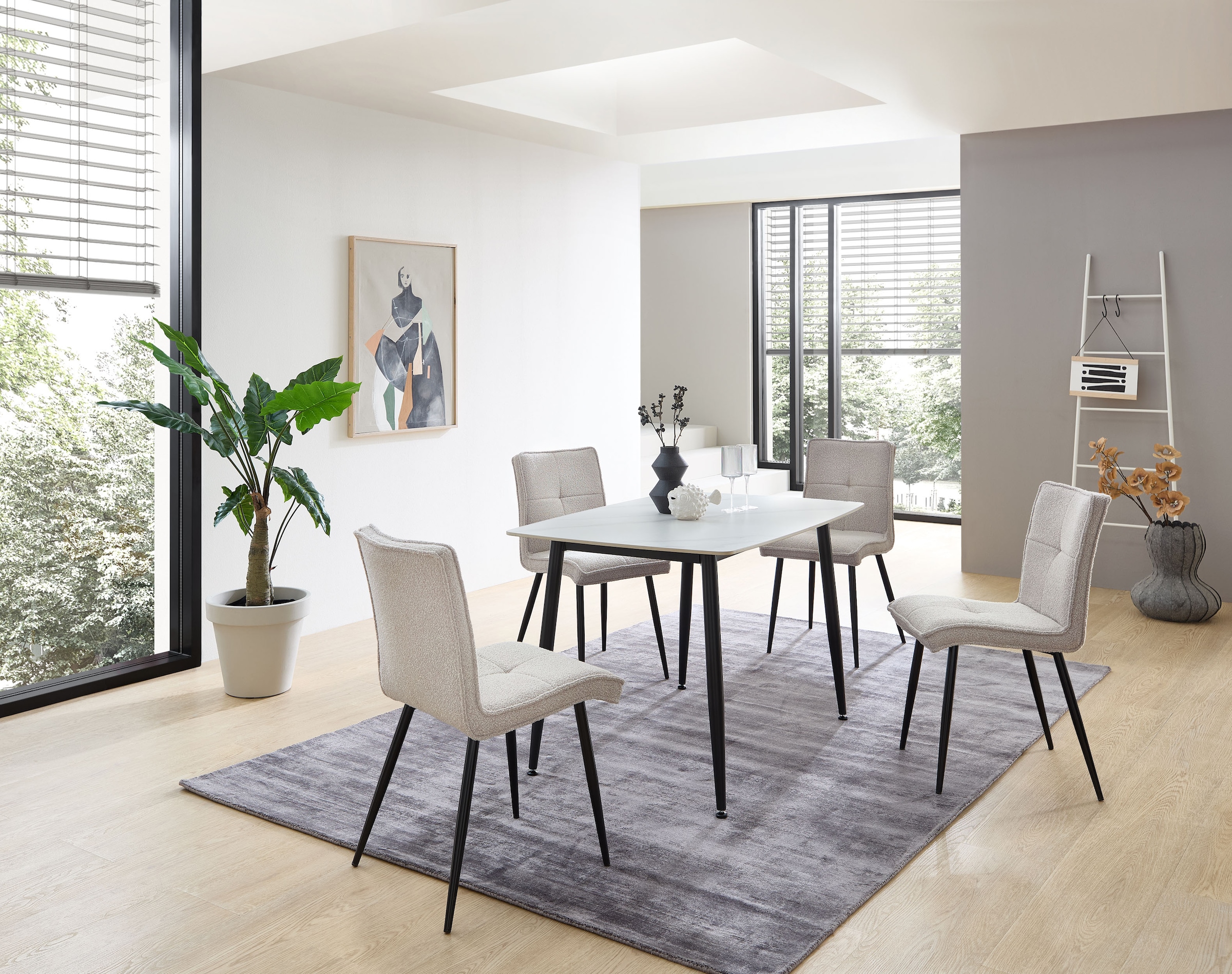 Stolkom Chaise à 4 pieds »Kinzig« (Ensemble) 4 cuisBreite 60 cm, Metallgestell