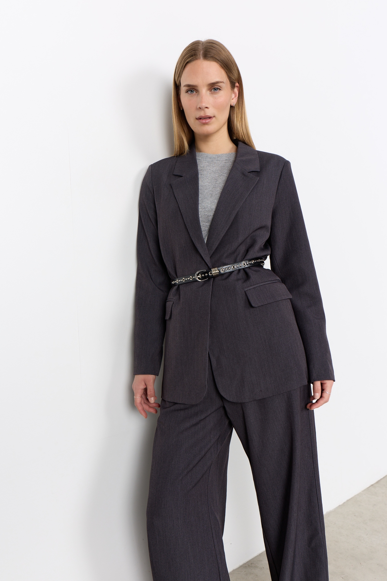 soyaconcept Blazer long »SC-ANN 2« Materialmix mit Stretch