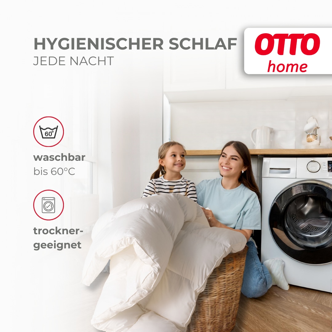 GOODproduct Couette microfibre + oreiller »Baca, 2-tlg. Bettdecke 135x200 oder155x220 cm mit Kissen 80x80 cm« Set Bettdecke & Kissen Made in Germany, Sommer, Winter