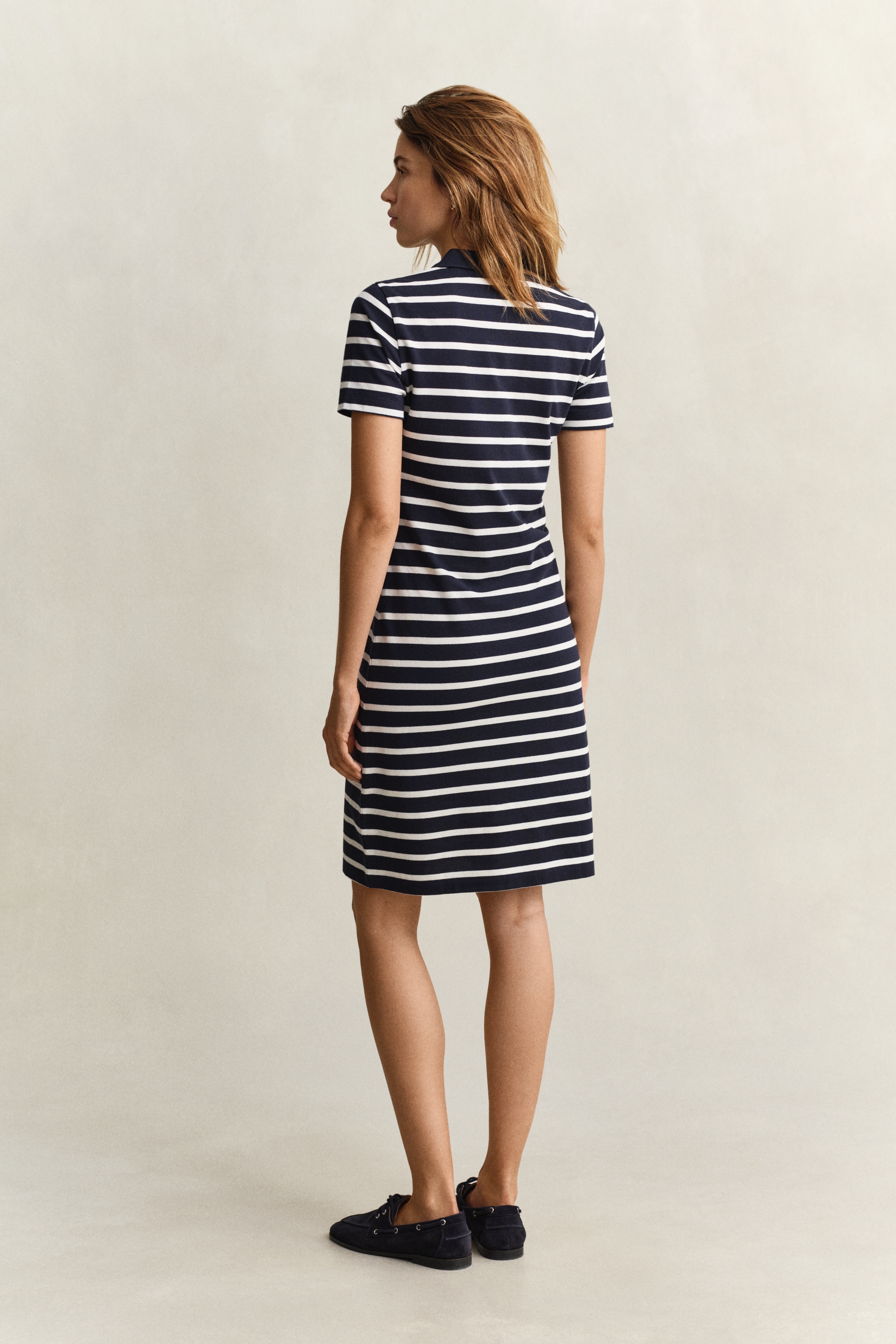 Gant Robe polo »SLIM STRIPED PIQUE POLO« Sans poche coupe slim avec col polo