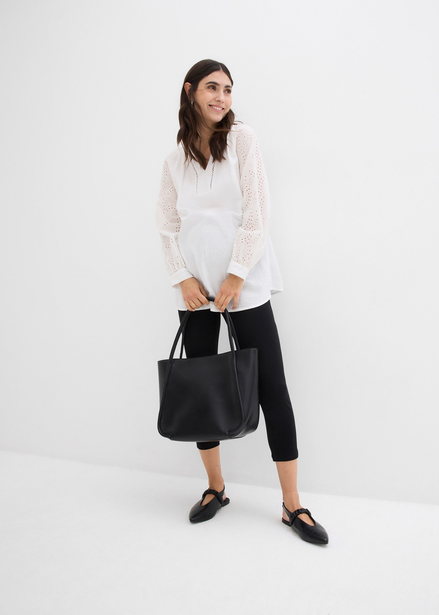 bonprix Leggings de maternité »Umstands-Leggings in Capri-Länge (2er Pack)«  Umstands-Leggings in Capri-Länge (2er Pack)