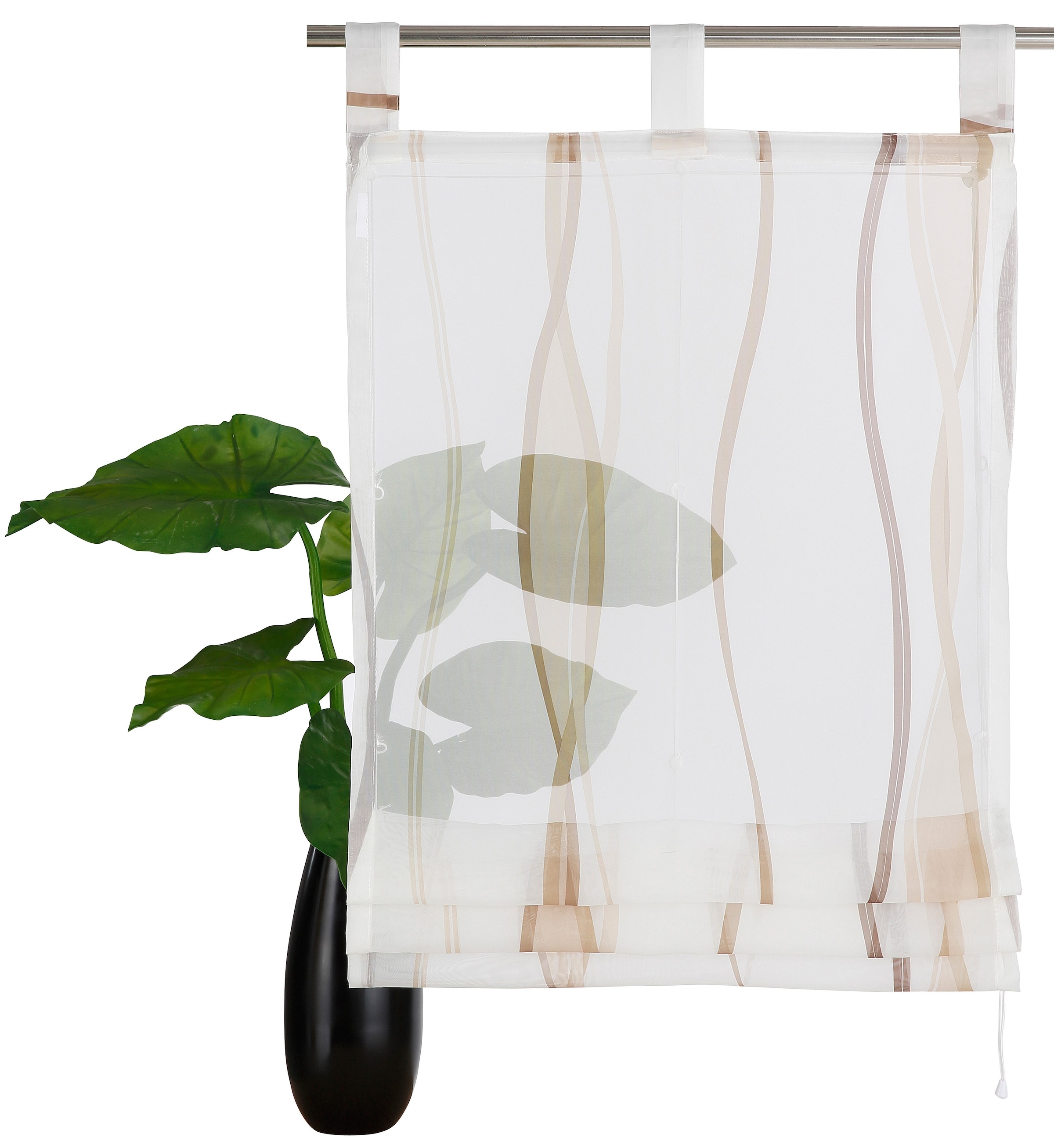 GOODproduct Raffrollo »Dimona« mit Schlaufen Transparent, Voile, Polyester