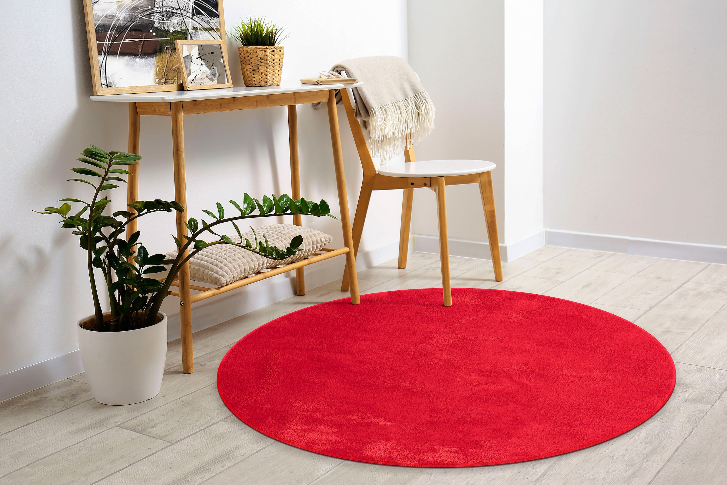 merinos Tapis »Loft 37« Rond 16 mm Höhe Kunstfellteppich besonders weich und kuschelig, Fell Haptik