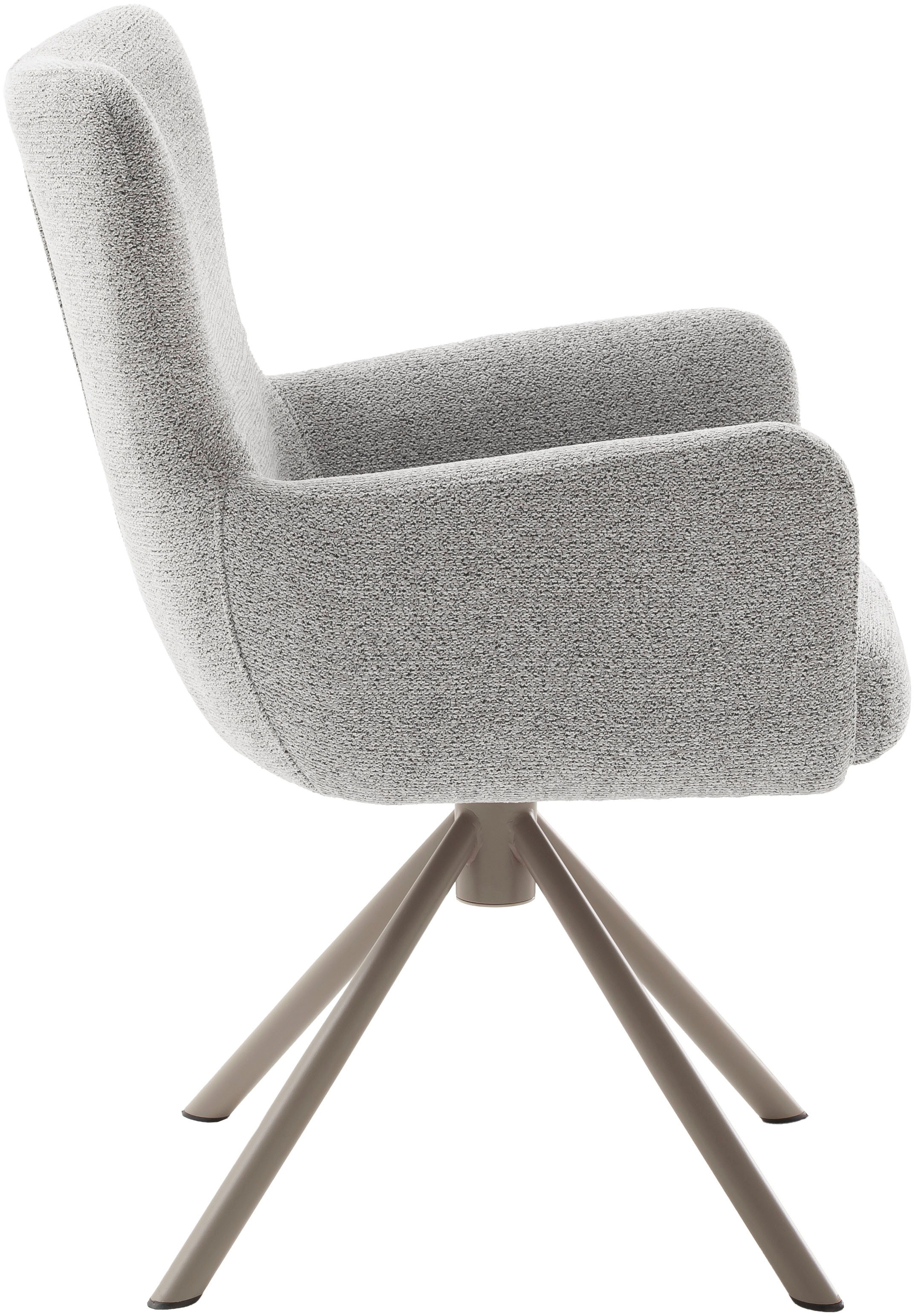 MCA furniture Chaise à 4 pieds (Ensemble) 2 cuisTaschenfederkern, 360° drehbar