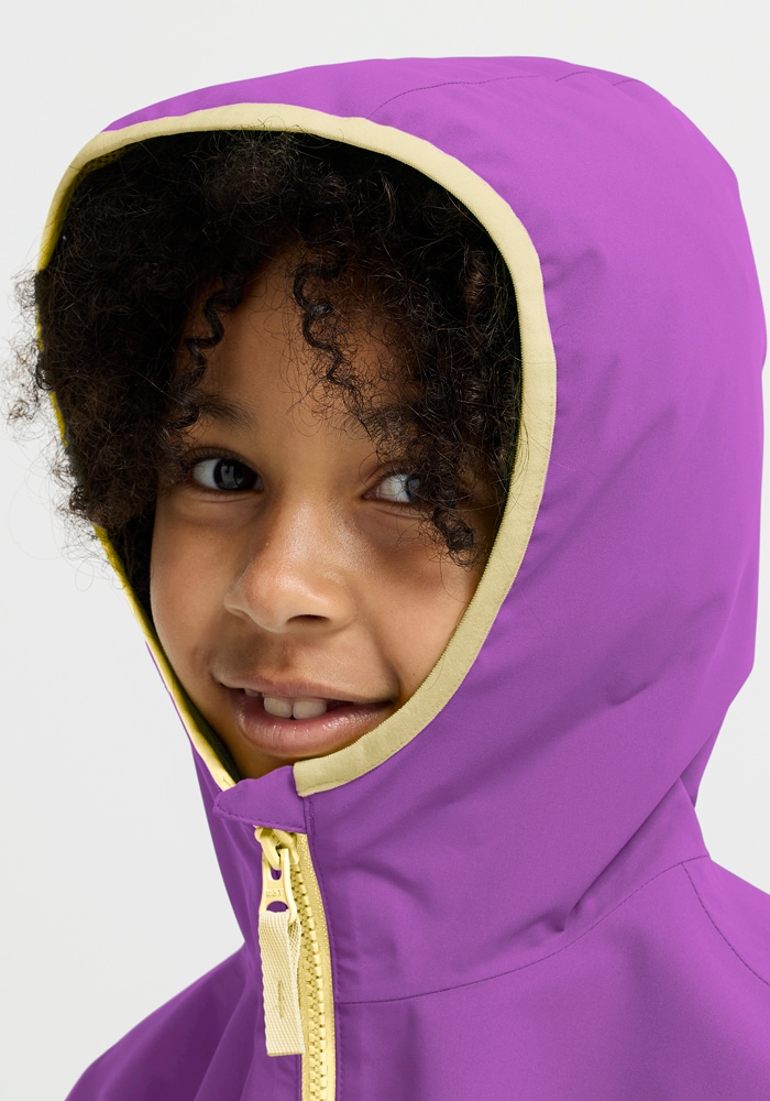 Jack Wolfskin Regenjacke »ADVENTURETRIBE 2L JKT K« atmungsaktiv, wasserdicht, mit Reissverschluss, normale Länge
