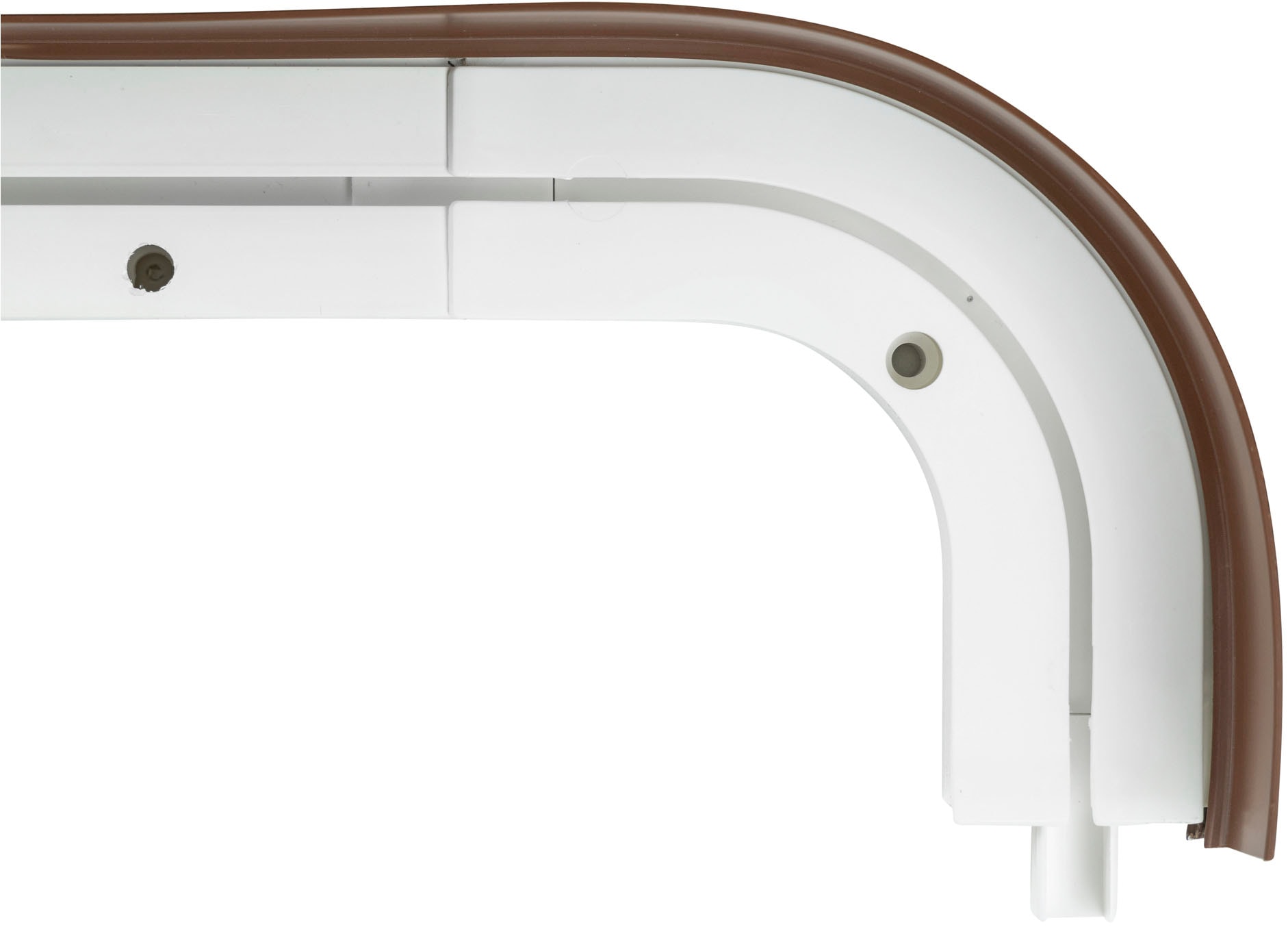 SN DECO GROUP Vorhangschiene »SH1« 1 läufig-läufig Fixmass Set 1-läufig,inkl. Rundbögen, Blende 5 cm, vorgebohrt, Innenlauf