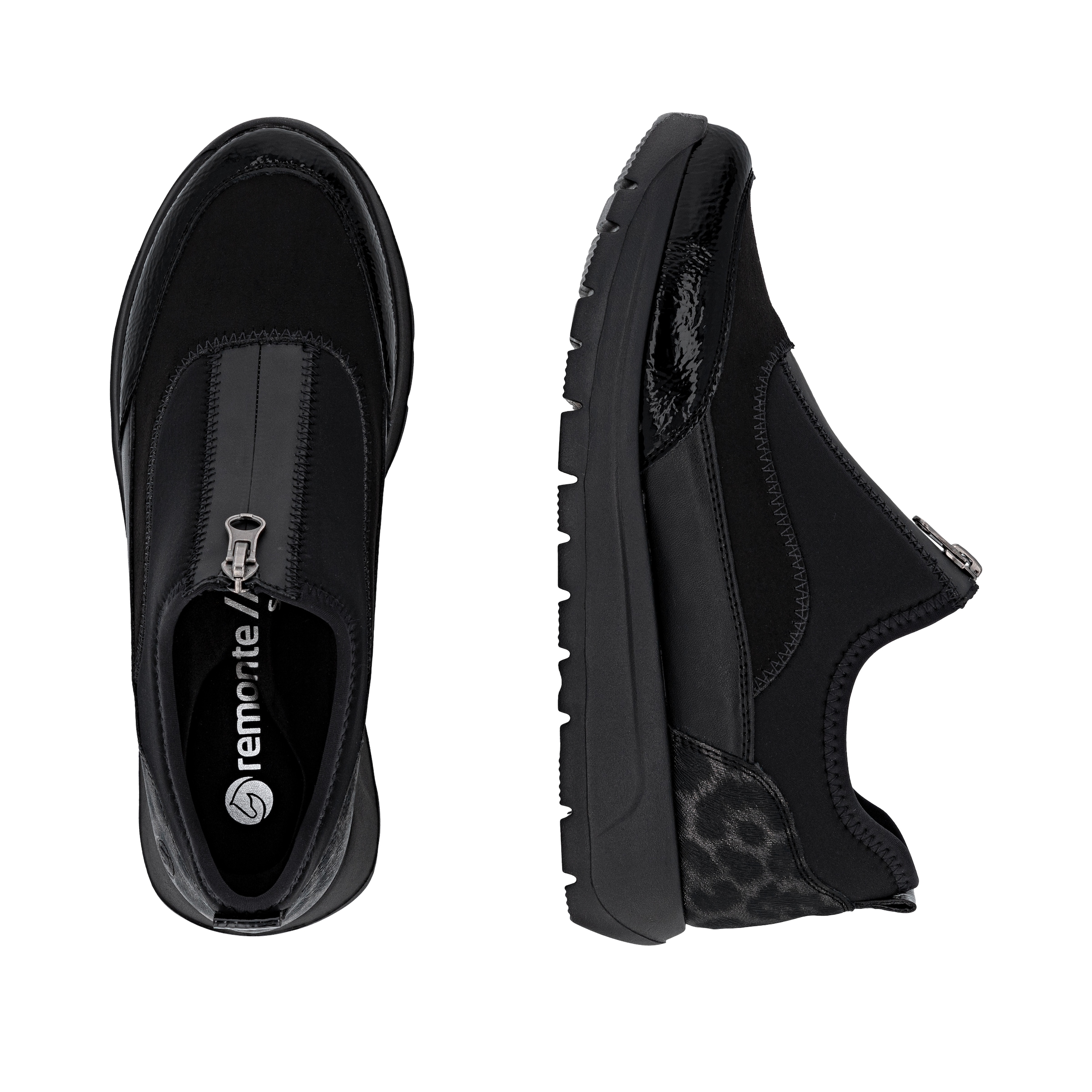 Remonte Plateausneaker  Halbschuh, Casual-Sneaker mit Lackdetails