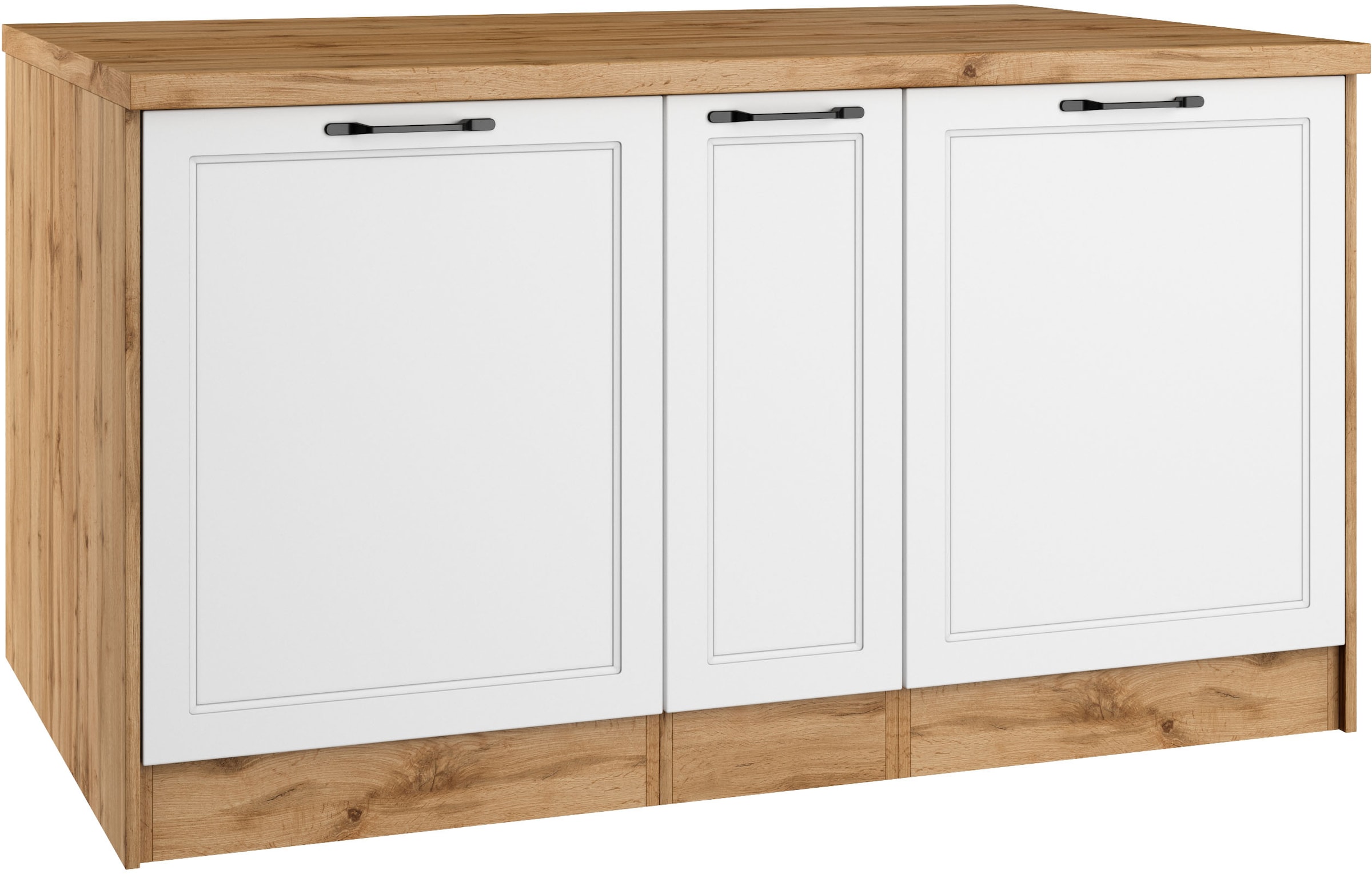 KOCHSTATION Ilot de cuisine »KS-Lana, Breite 153 cm« façades MDF, plan de travail épaisseur 38 mm
