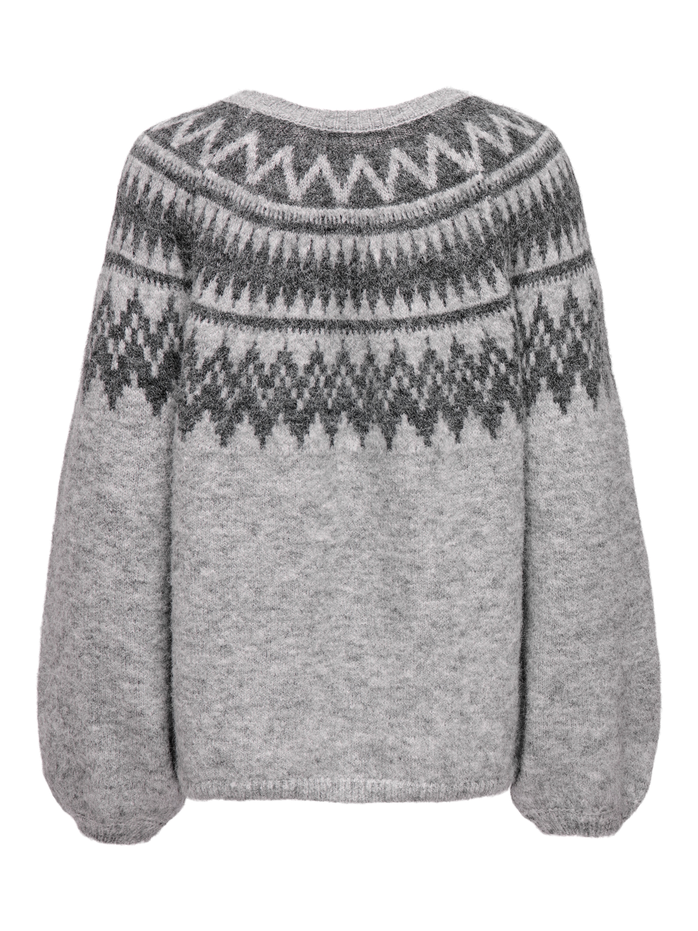 ONLY Pull en tricot »ONLREYKJA LS O-NECK KNT«, mit Wolle und Stretchanteil