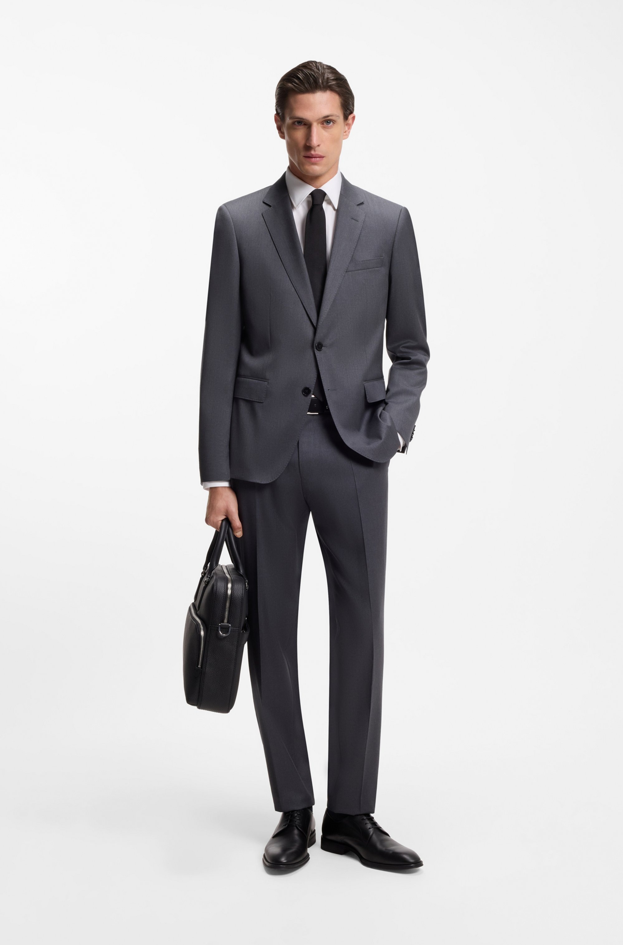 BOSS Chemise d'affaires Kent-Kragen, Regular Fit, bügelleichte Baumwollqualität