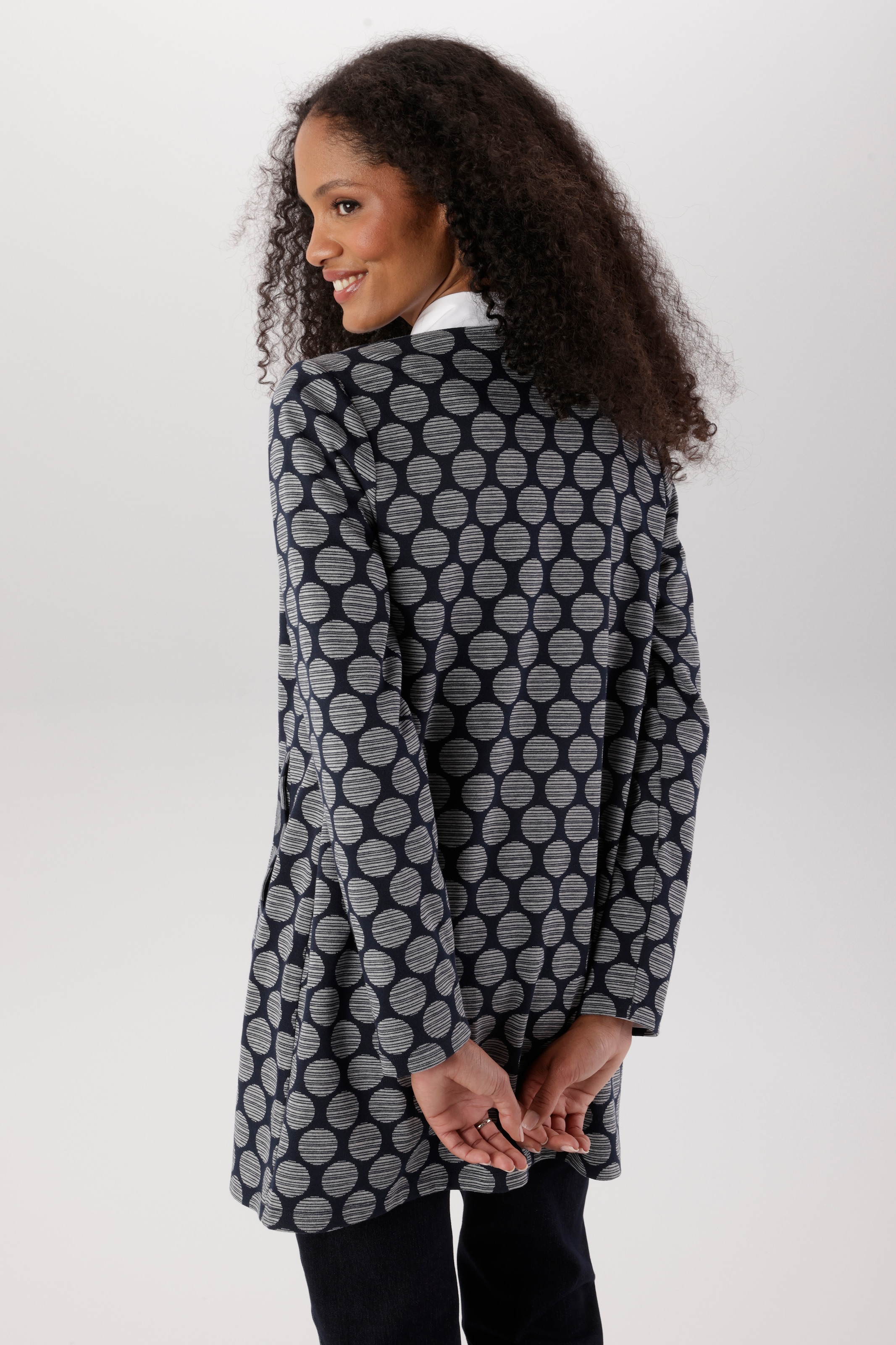 Aniston SELECTED Blazer long en longueur mode avec pois rayés - NOUVELLE COLLECTION
