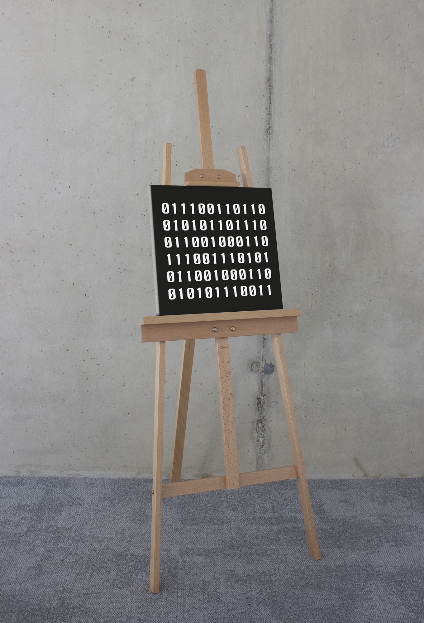 Komar Leinwandbild »Typo Naughty Binary - Grösse 40 x 40 cm« Natur 1 Stk. tlg. Keilrahmenbild mi Echtholzrahmen