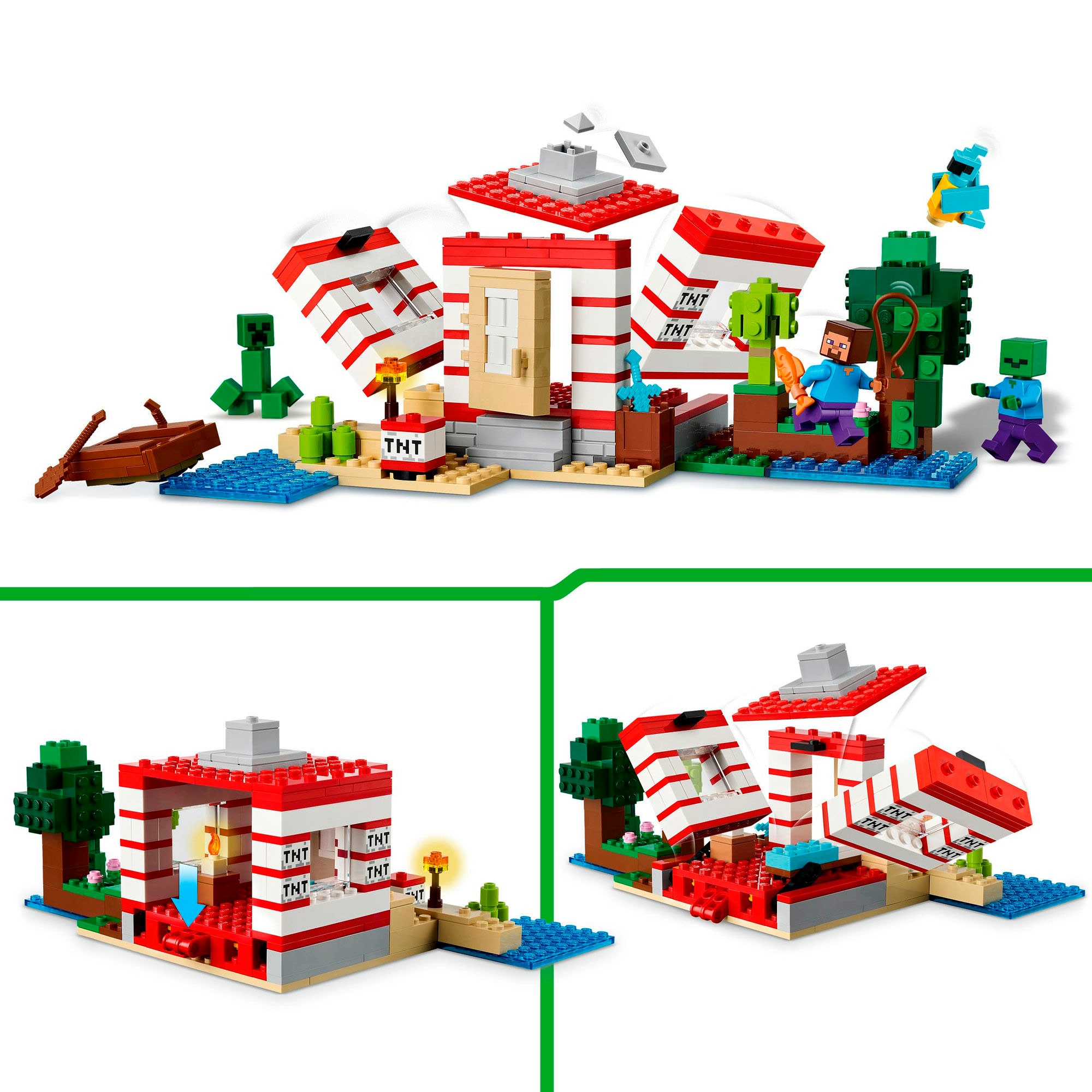 LEGO® Konstruktionsspielsteine »Das TNT-Dschungelhaus (21275), LEGO Minecraft« Made in Europe