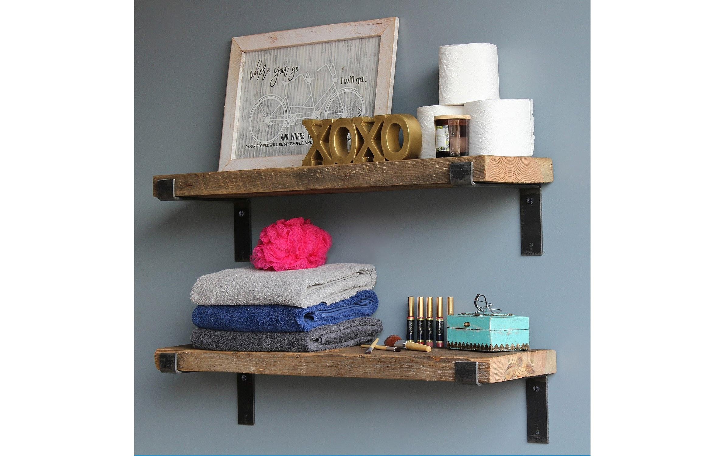 WOODY FASHION Wandregal »LAM004 2 Stück, 60 x 16 x 14 cm,«