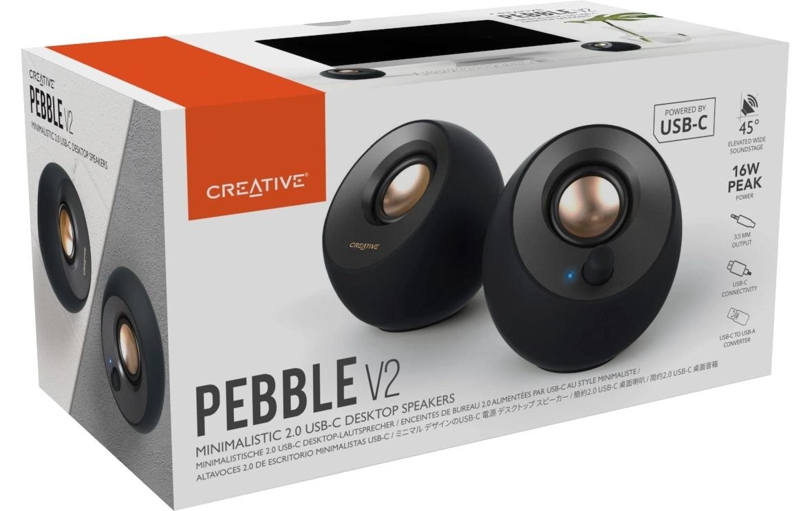 Creative PC-Lautsprecher »Pebble V2« 2.0 ( Lautstärkeregelung 8 W) USB-C