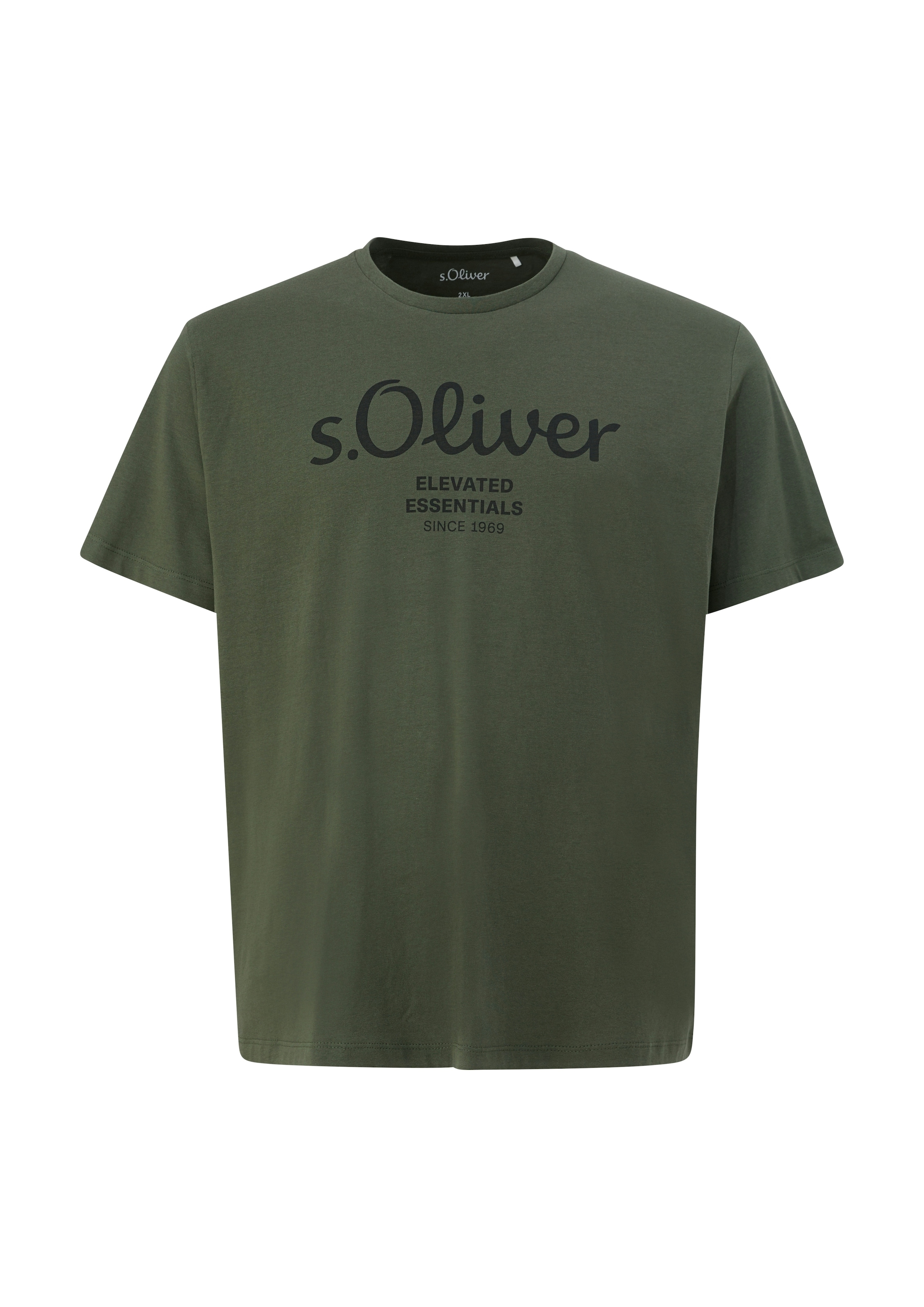 s.Oliver Men Big Sizes Kurzarmshirt mit Logo-Print/Grosse Grössen