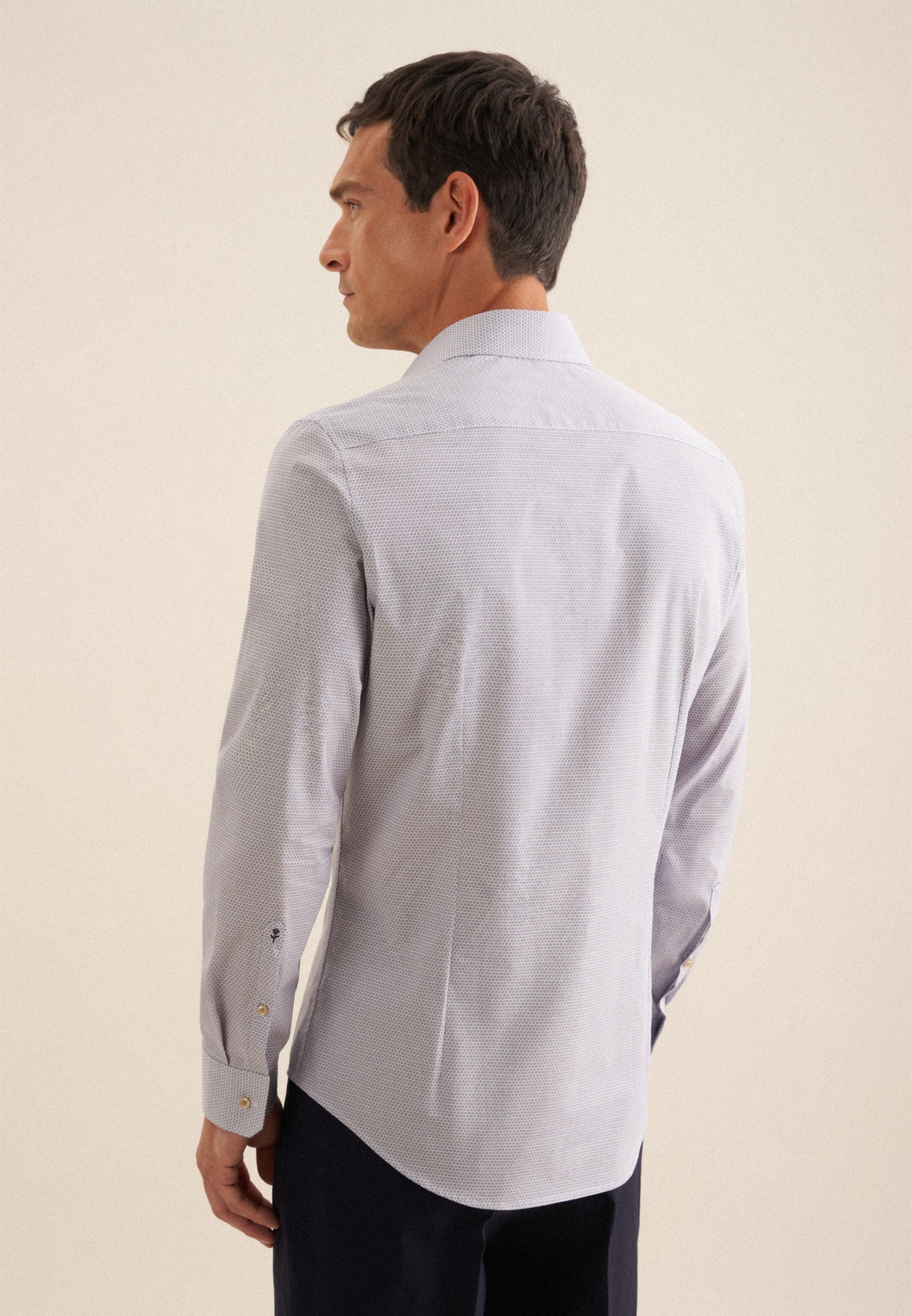 seidensticker Businesshemd »Shaped« Shaped 1/1 Kentkragen Druck