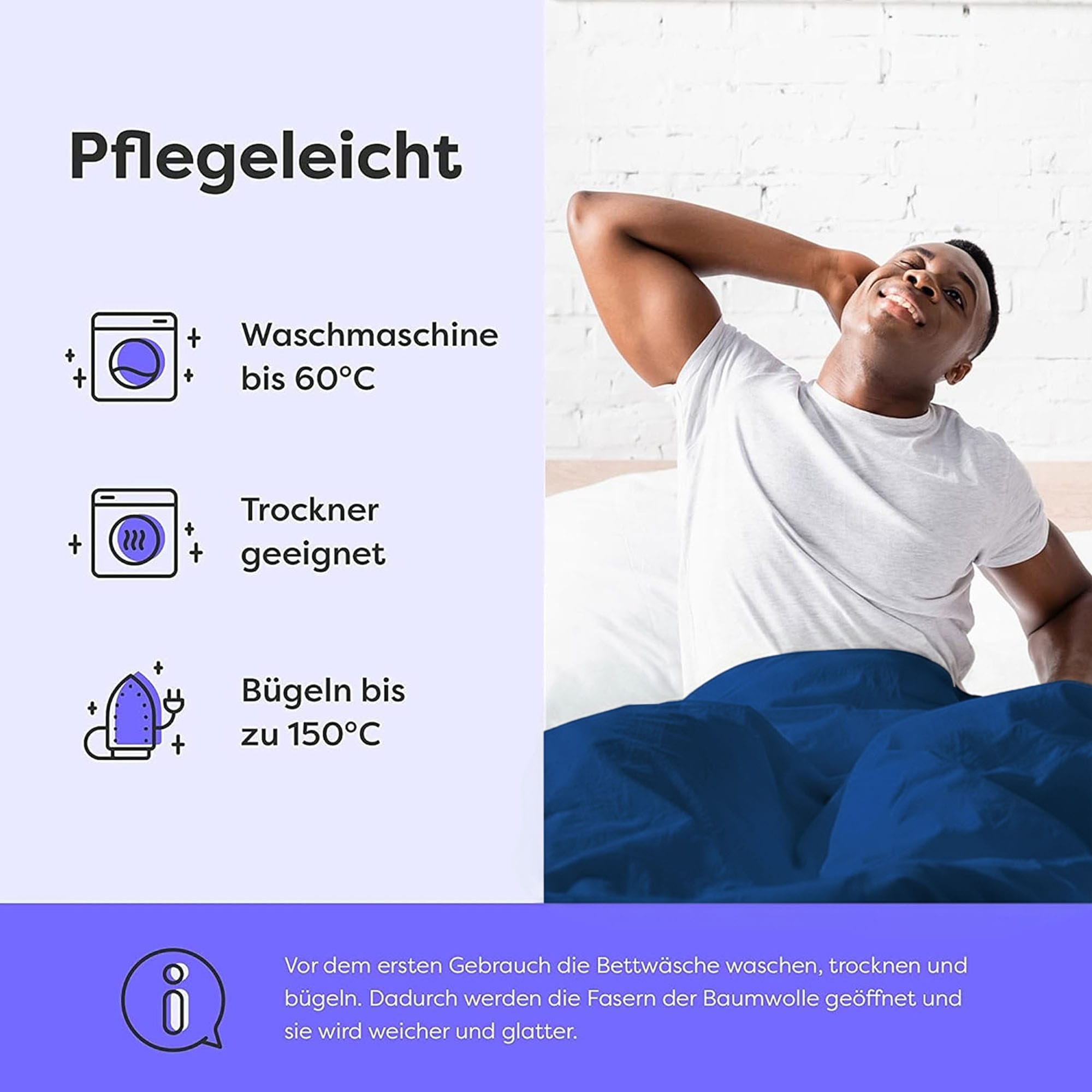 Wolkenfeld Housse de coussin »Renforcé Kissenbezug Baumwolle - Natürlich weiches Schlafgefühl« Grösse 80x80, 40x80 und 70x90 cm; versteckter Reissverschluss