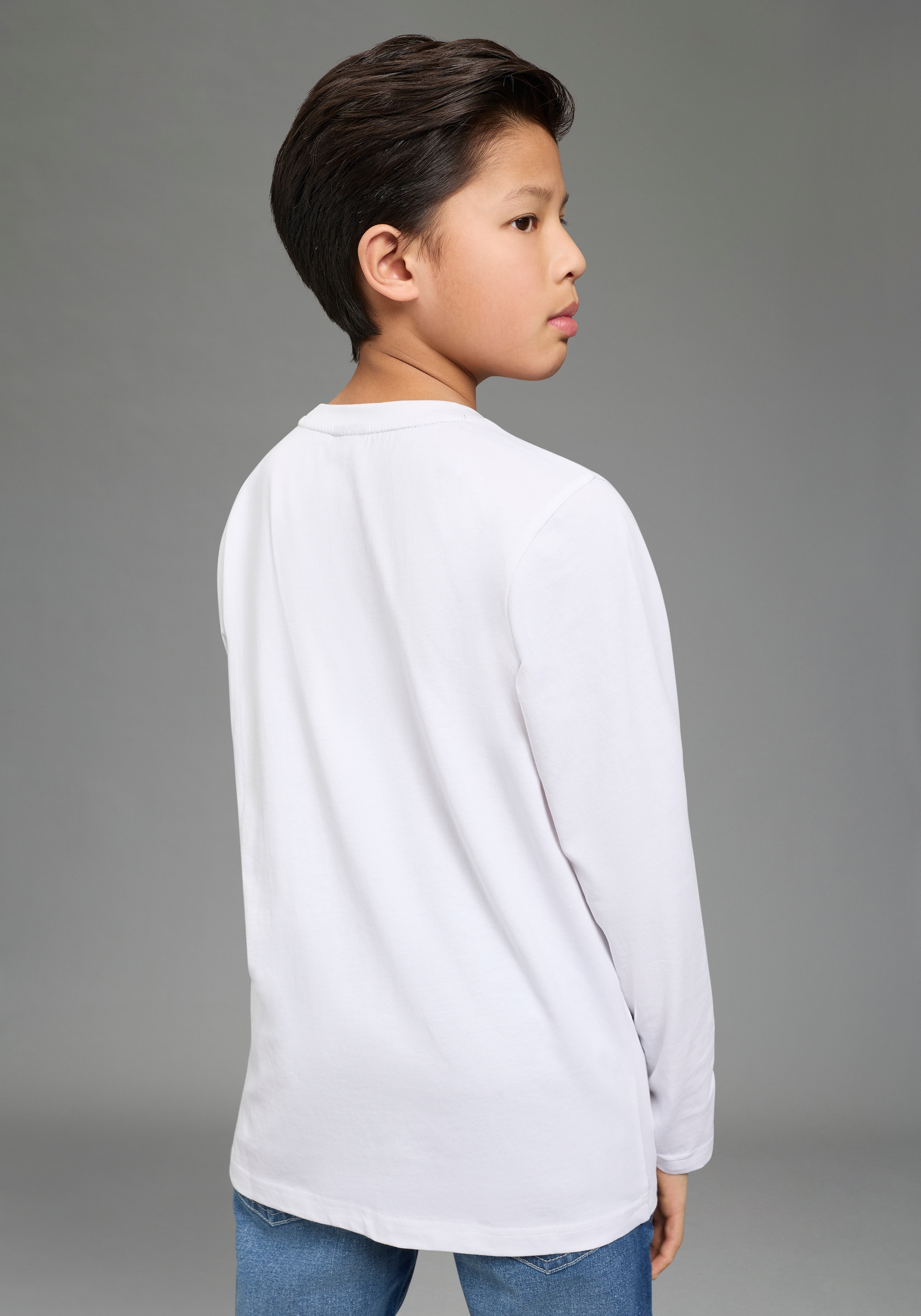 H.I.S Langarmshirt »2er Pack Shirts mit Logoprint« Packung, 2, 2 tlg. Für TEENS. 2er Pack Shirts