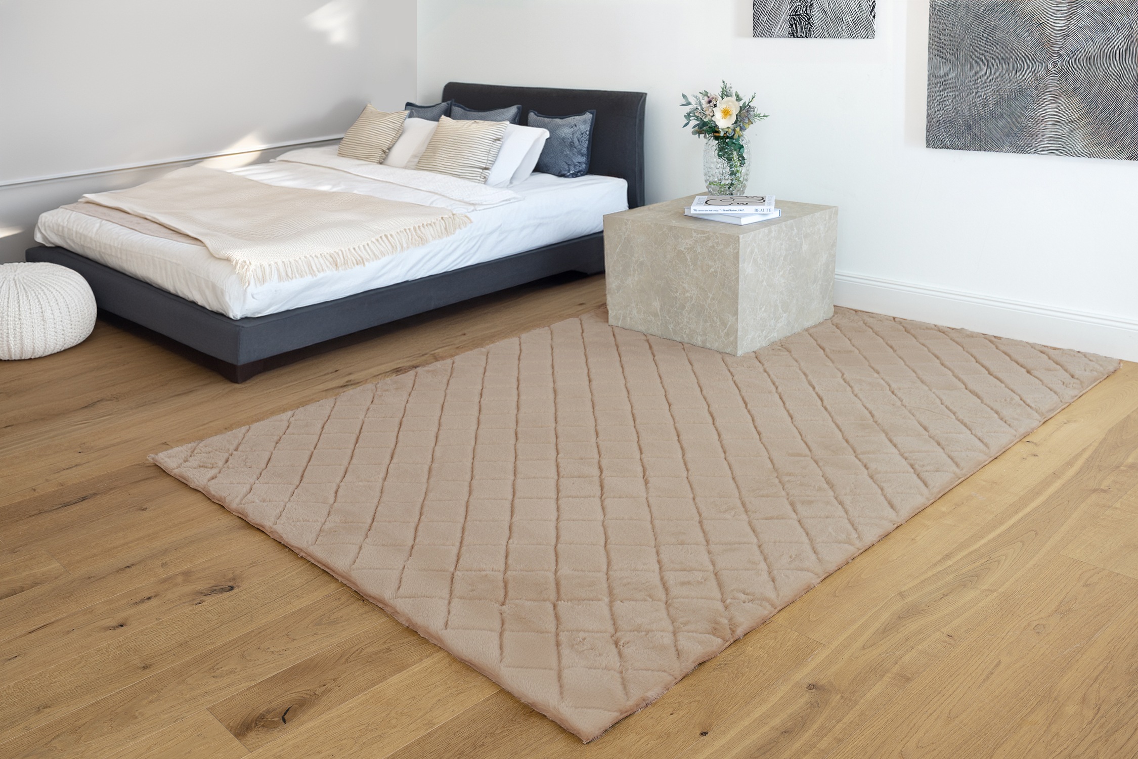 Padiro Tapis »Imala 125« Rectangulaire 30 mm Höhe Besonders weiche Haptik, flauschig, geprägtes Muster