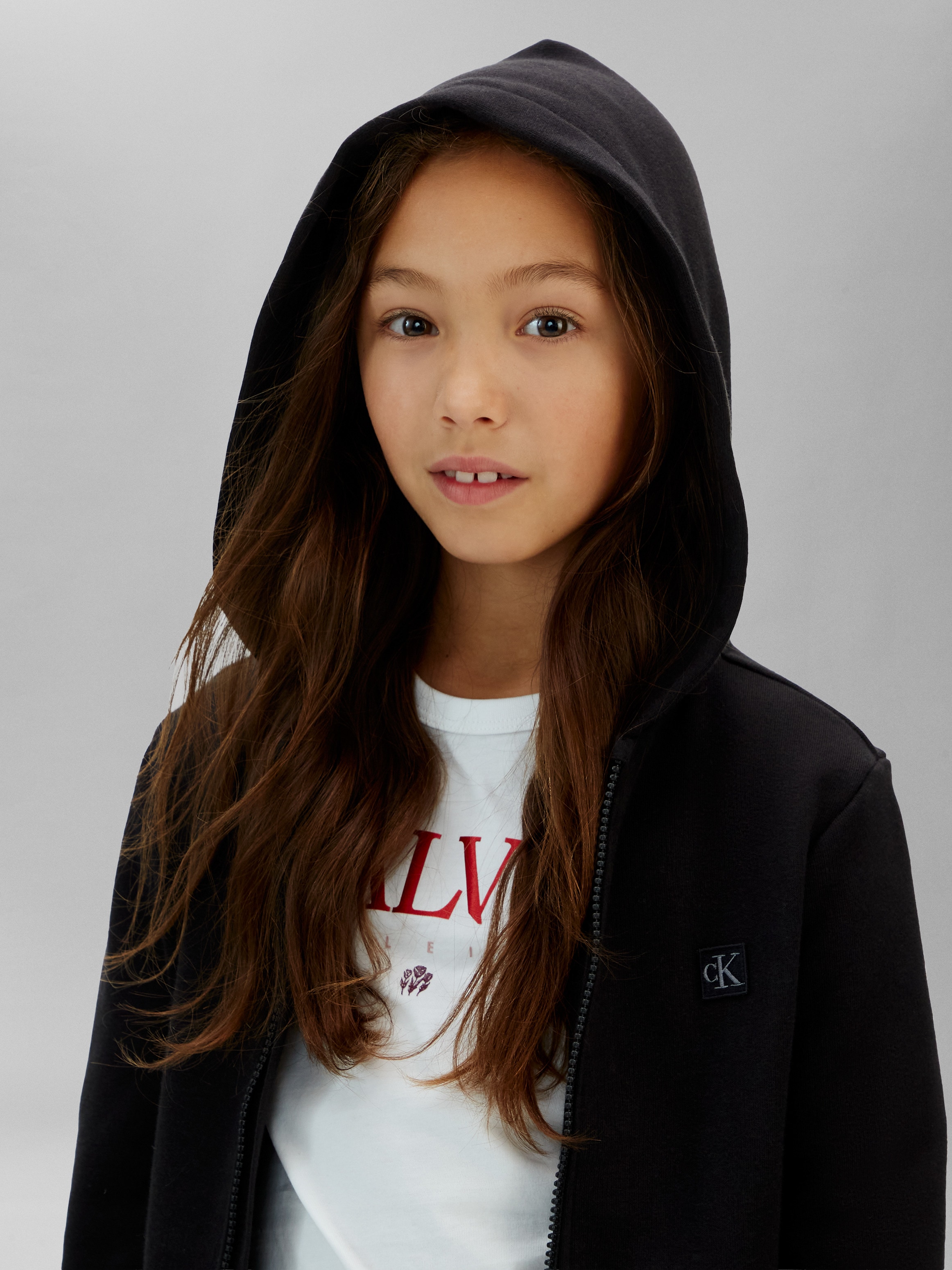 Calvin Klein Jeans Sweat à capuche »MINI BADGE ZIP-THROUGH« avec badge logo