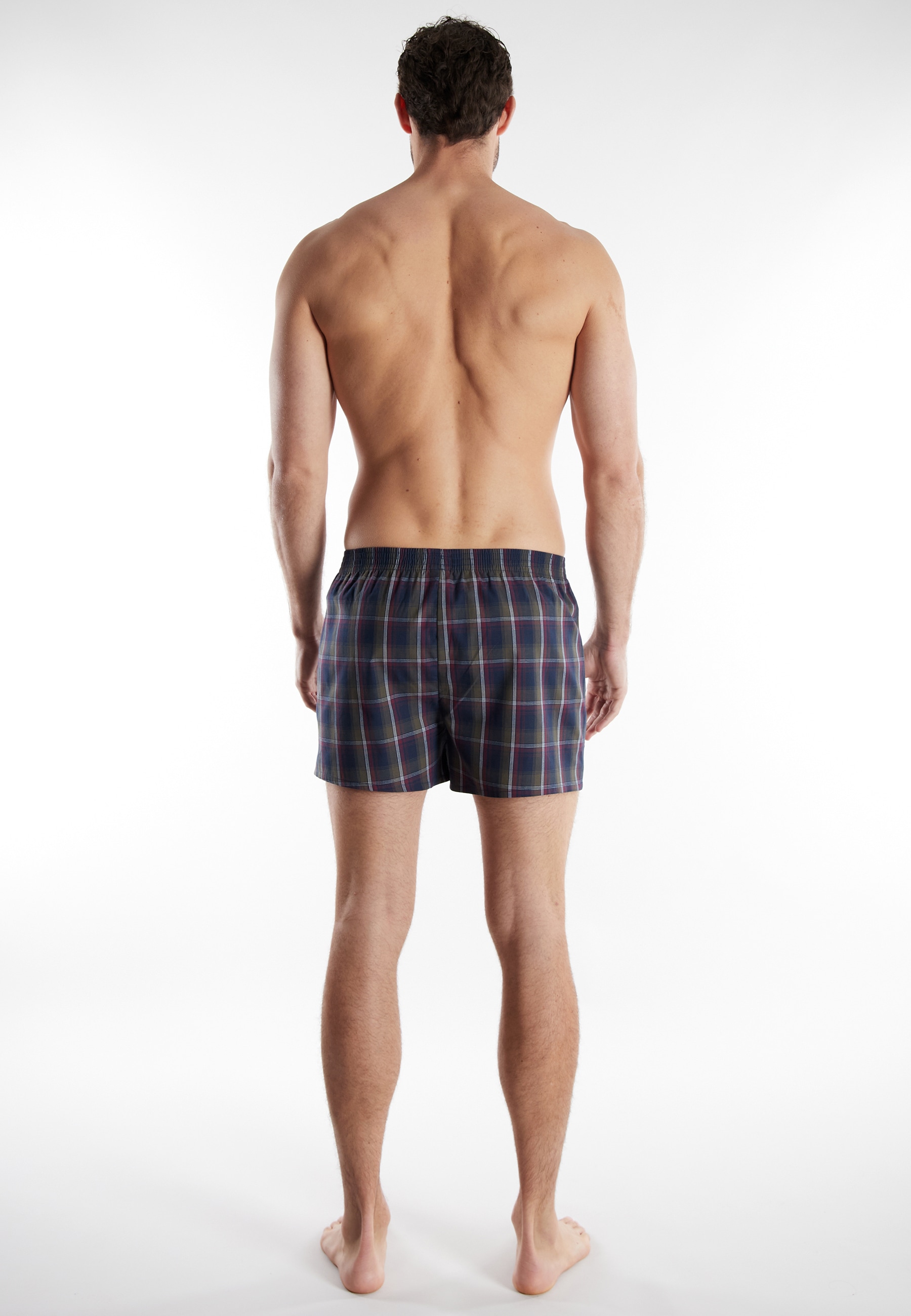 TOM TAILOR Boxershorts »Milos« 2er Pack,  bequem, leicht, Logopatch, basic, kariert, Baumwolle