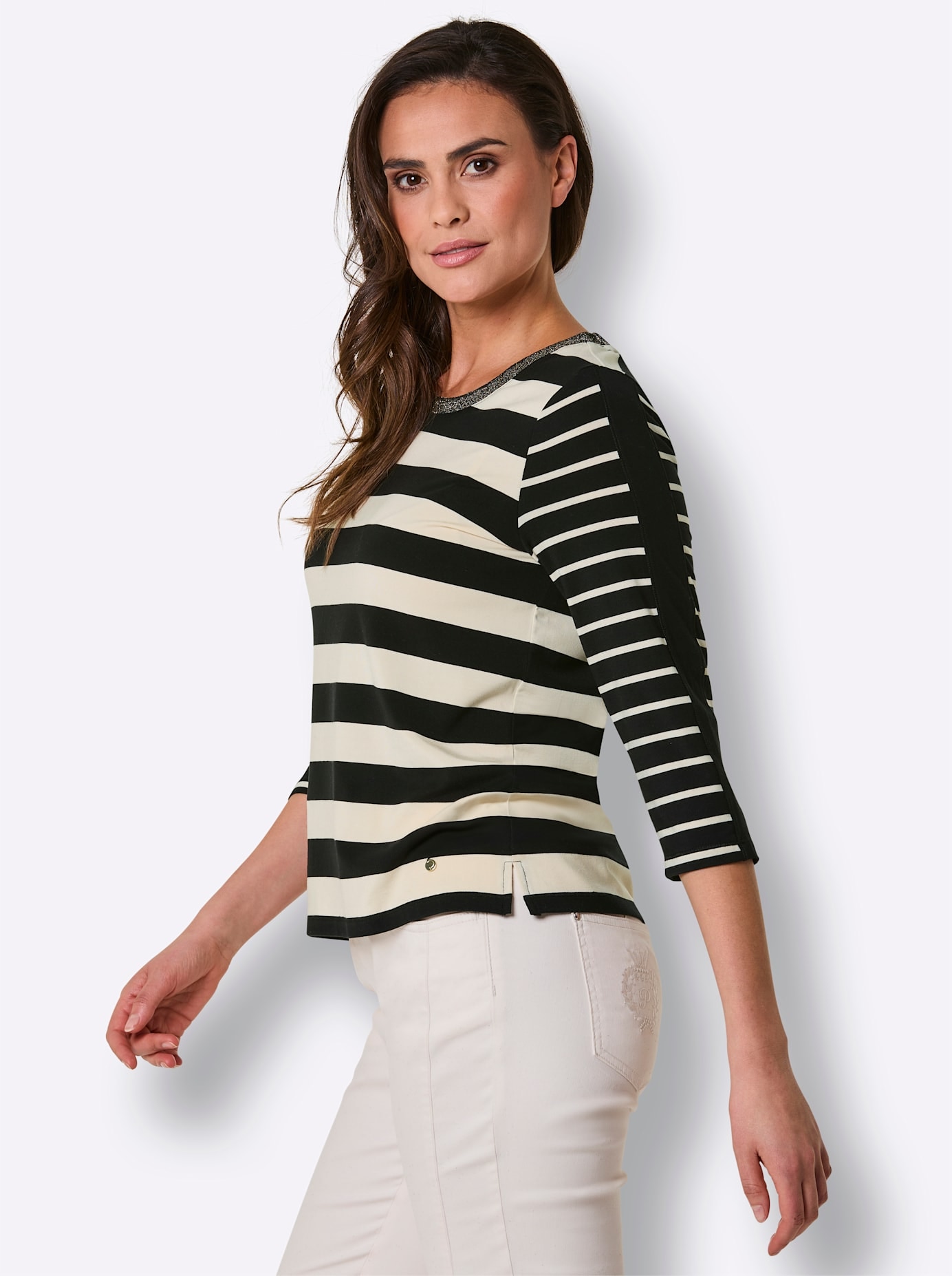 CREATION L PREMIUM T-shirt à manches 3/4 »Lyocell-Shirt« 1