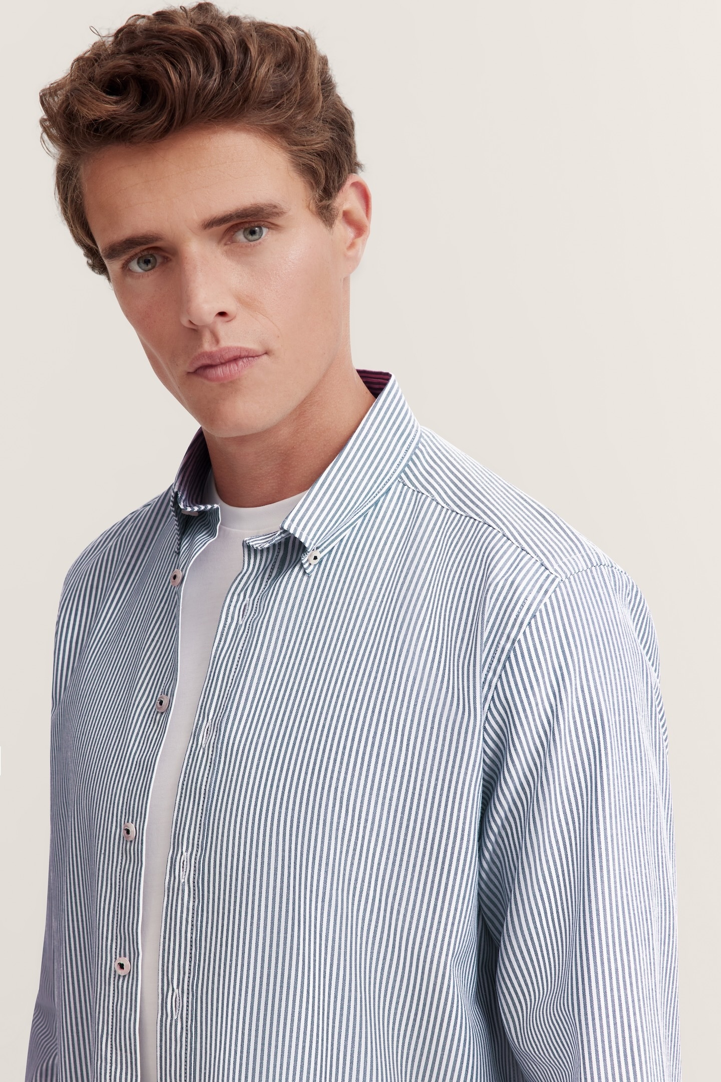bugatti Langarmhemd in Streifenoptik