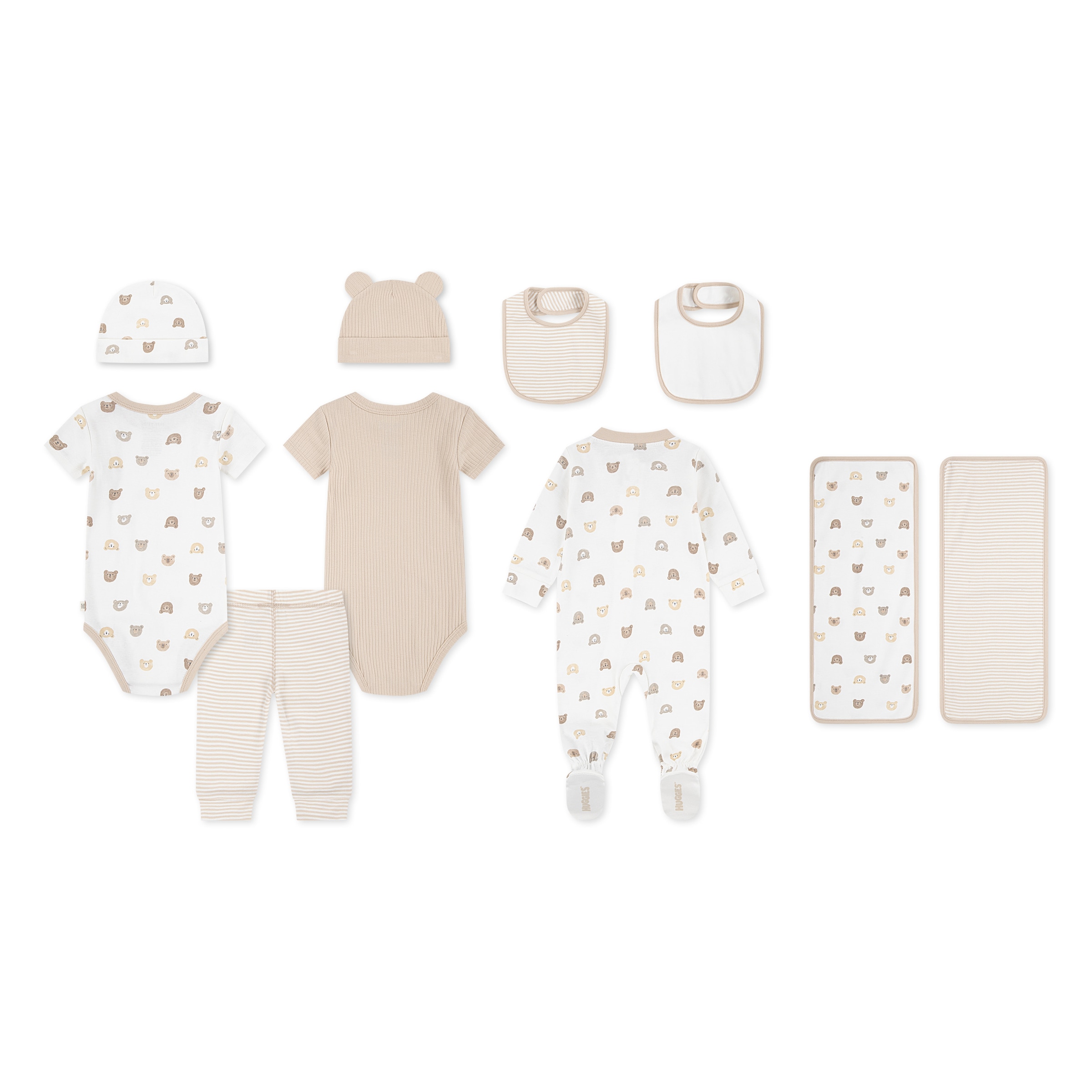 HUGGIES babywear Set cadeau pour nouveau-né »HGHN 10PC GIFT BOX SET«, 10 cuis mit Bärchenmotiven
