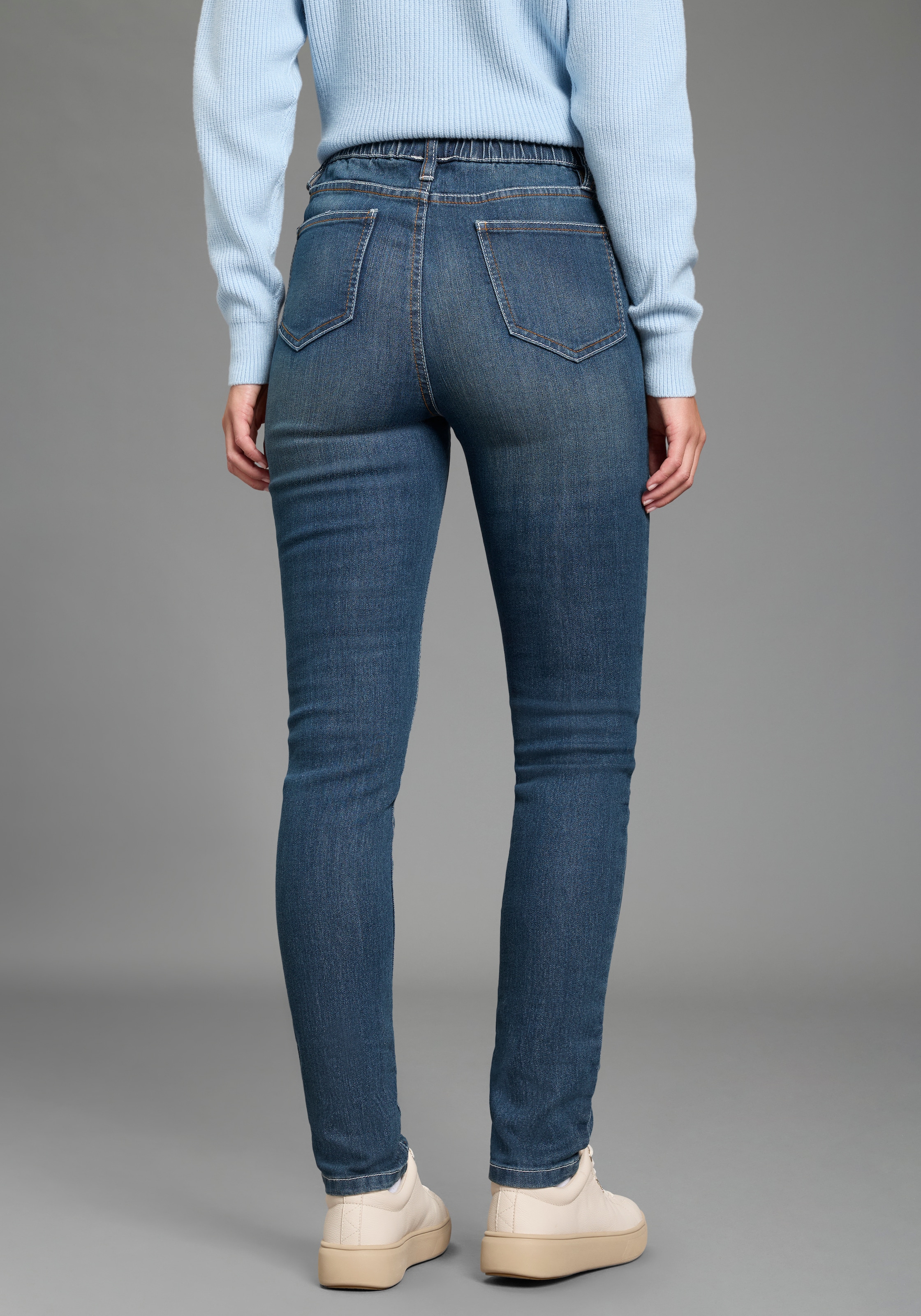 Arizona Jeggings en jeans Paquet, pack de 2,  coupe ajustée, jean skinny, lavage effet usé, taille haute