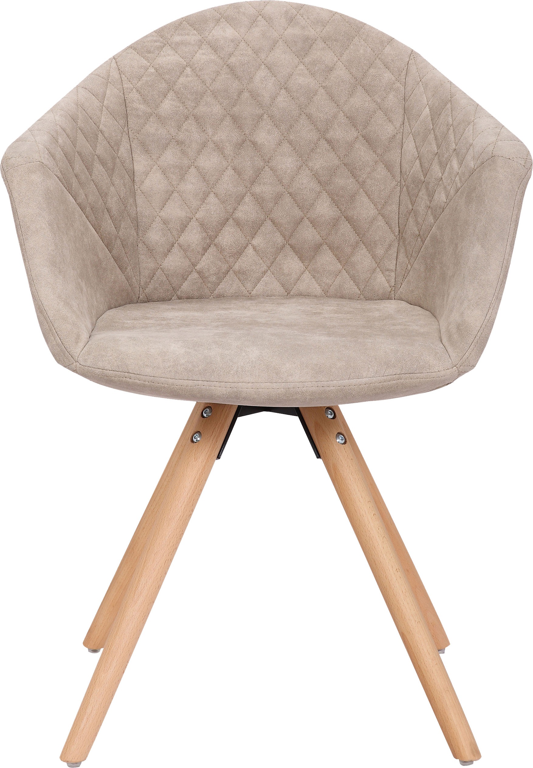 Kayoom Chaise rembourrée »Stuhl Chadwick 110 2er-Set, stilvolles Design, in Naturfarben gehalten« (Set) 2 cuisbequem, Holzbeine, weich gepolstert, stilvolles Design