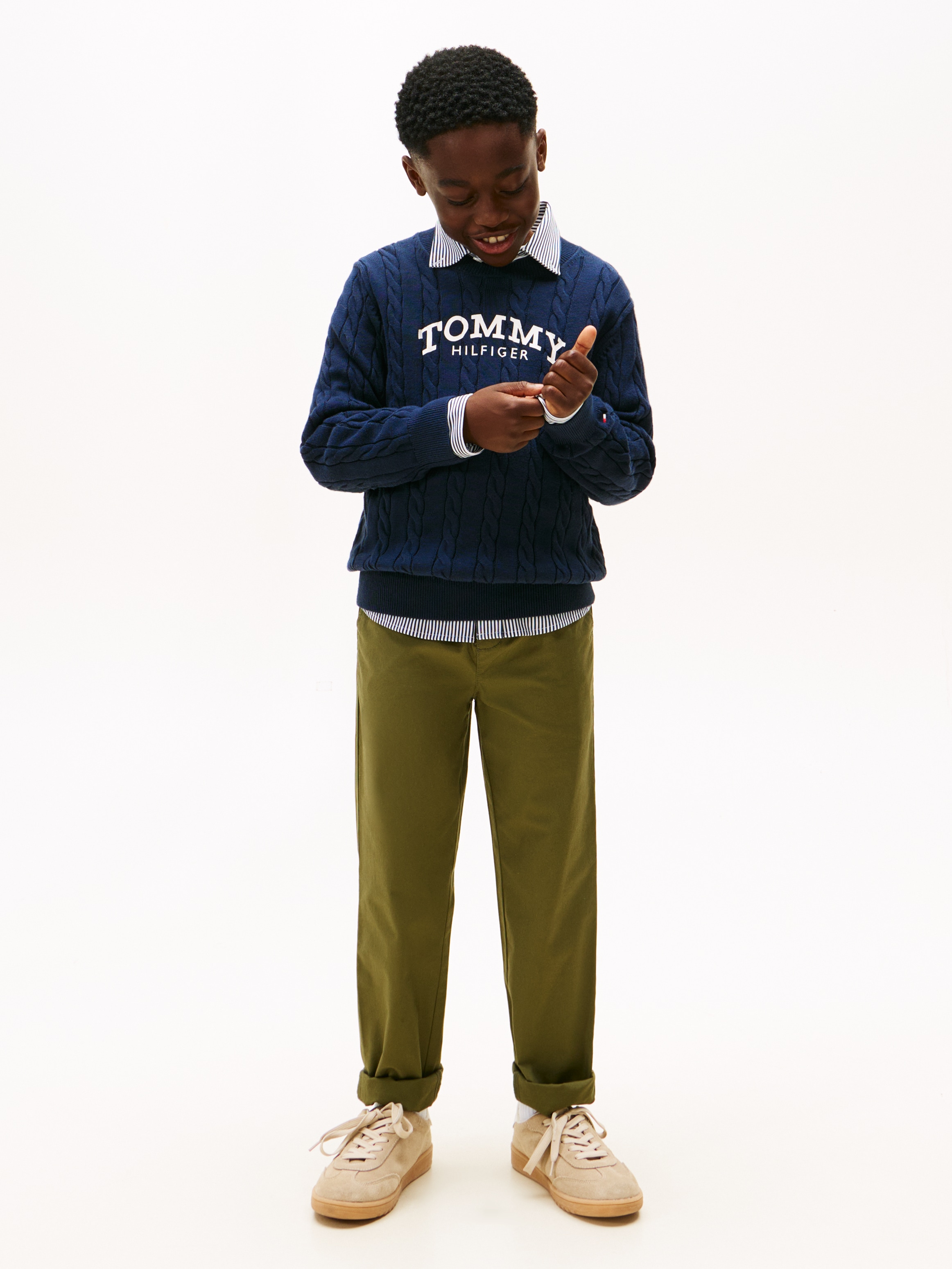 Tommy Hilfiger Pull en tricot Regular fit, für Kinder bis 16 Jahre, Druck